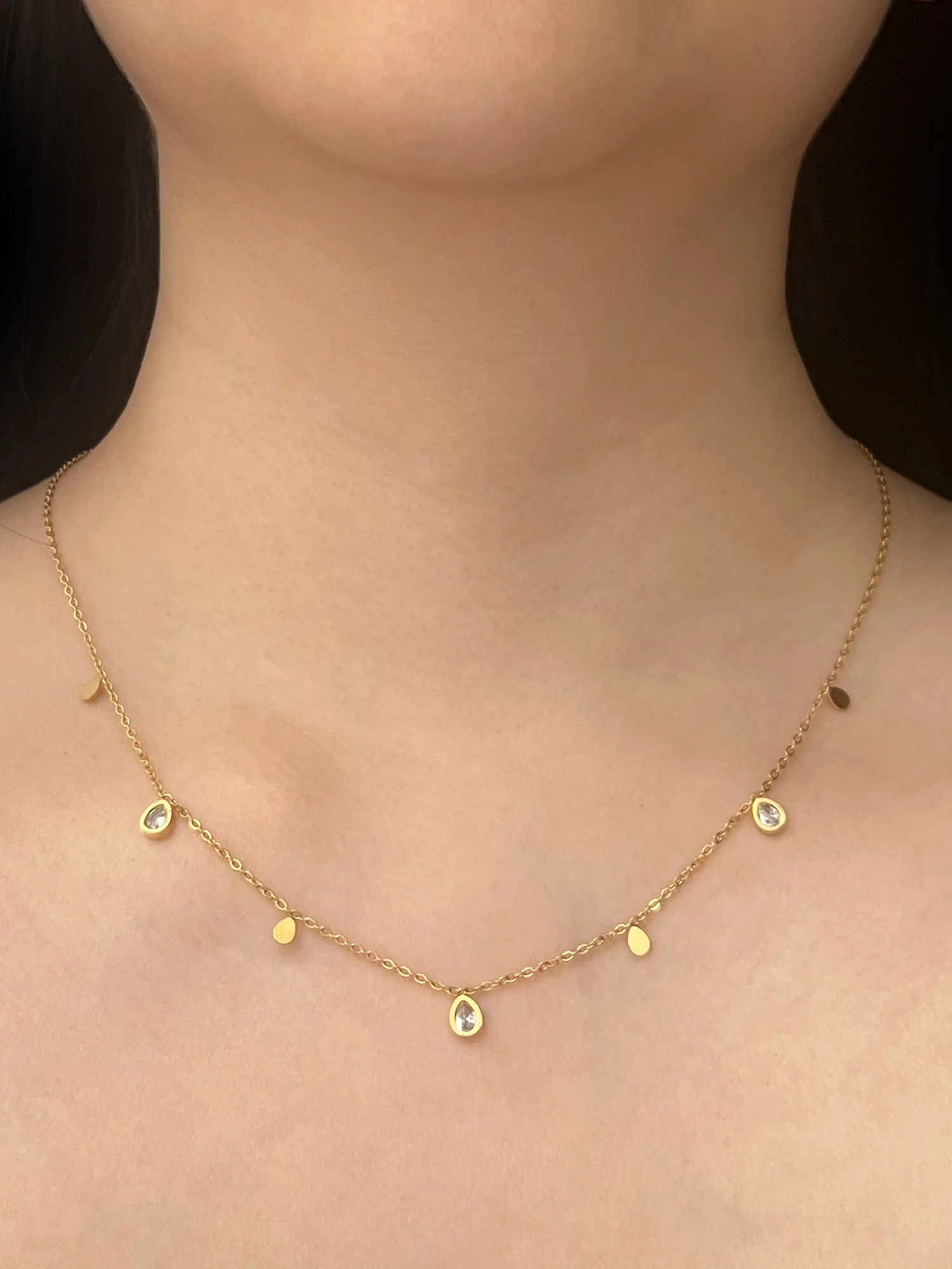 Multi-Gemstone Necklace - Teardrop