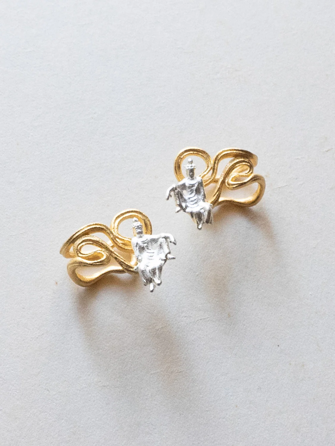 Nirvana Ear Cuff - Silver Buddha - Image 2
