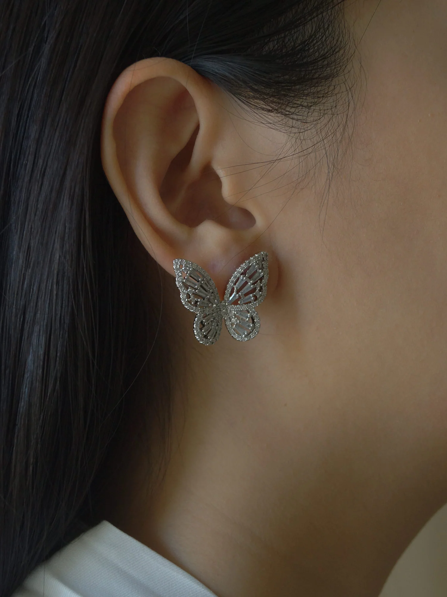 OAHU Butterfly Earrings - Silver - Image 5