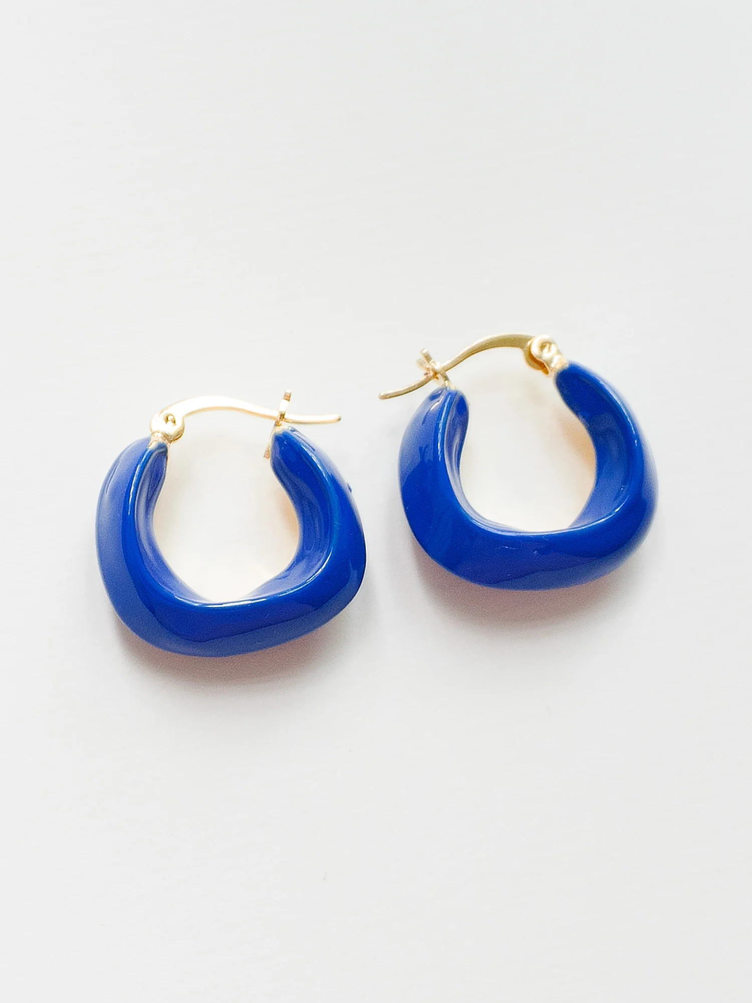Oracle Enamel Hoops - Blue - Image 4
