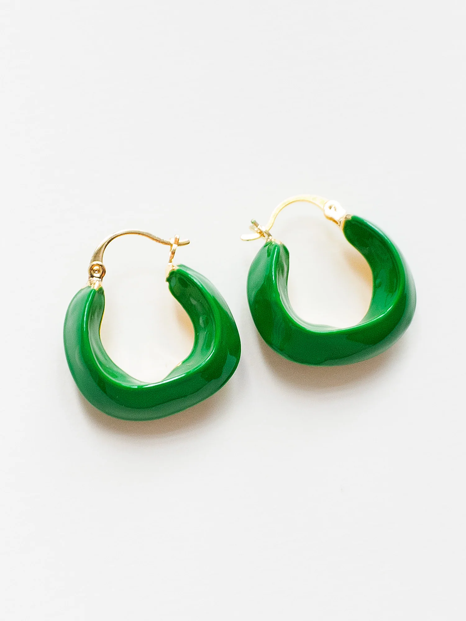 Oracle Enamel Hoops - Green - Image 4