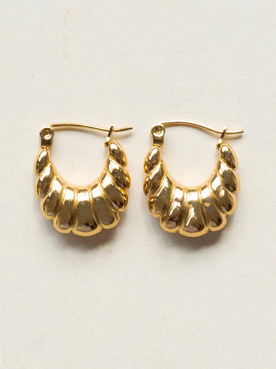 Petal Hoops - Stainless Steel, Gold