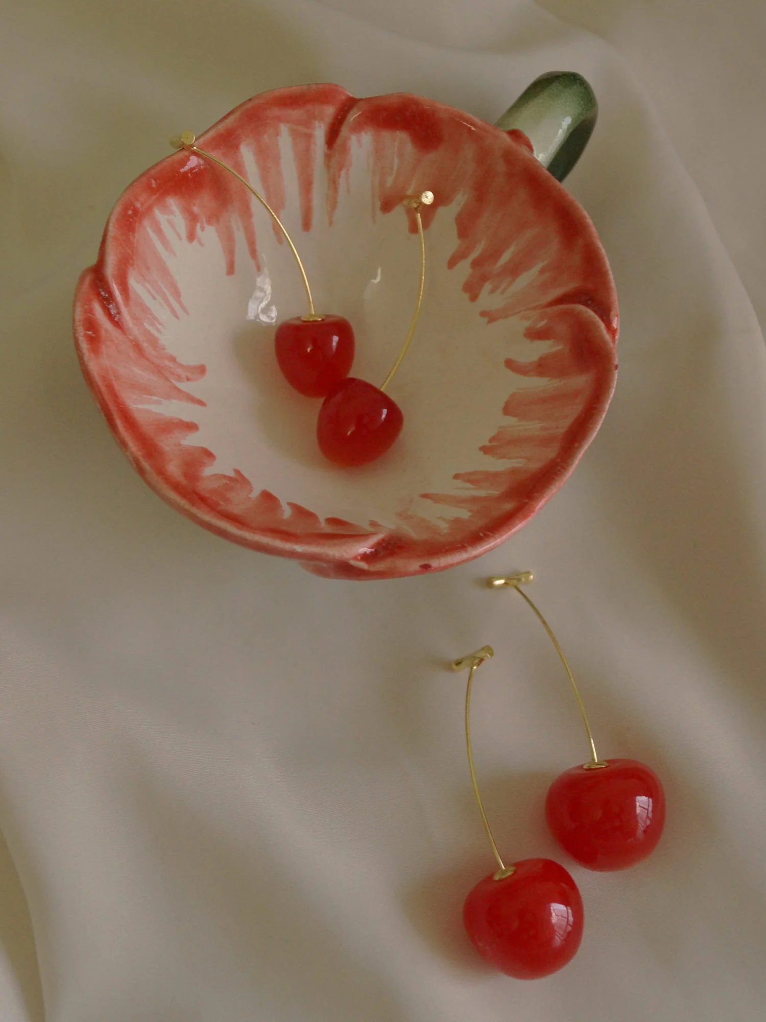 Petit Cher (Cherry) Earrings *Gold-plated stems - Image 6