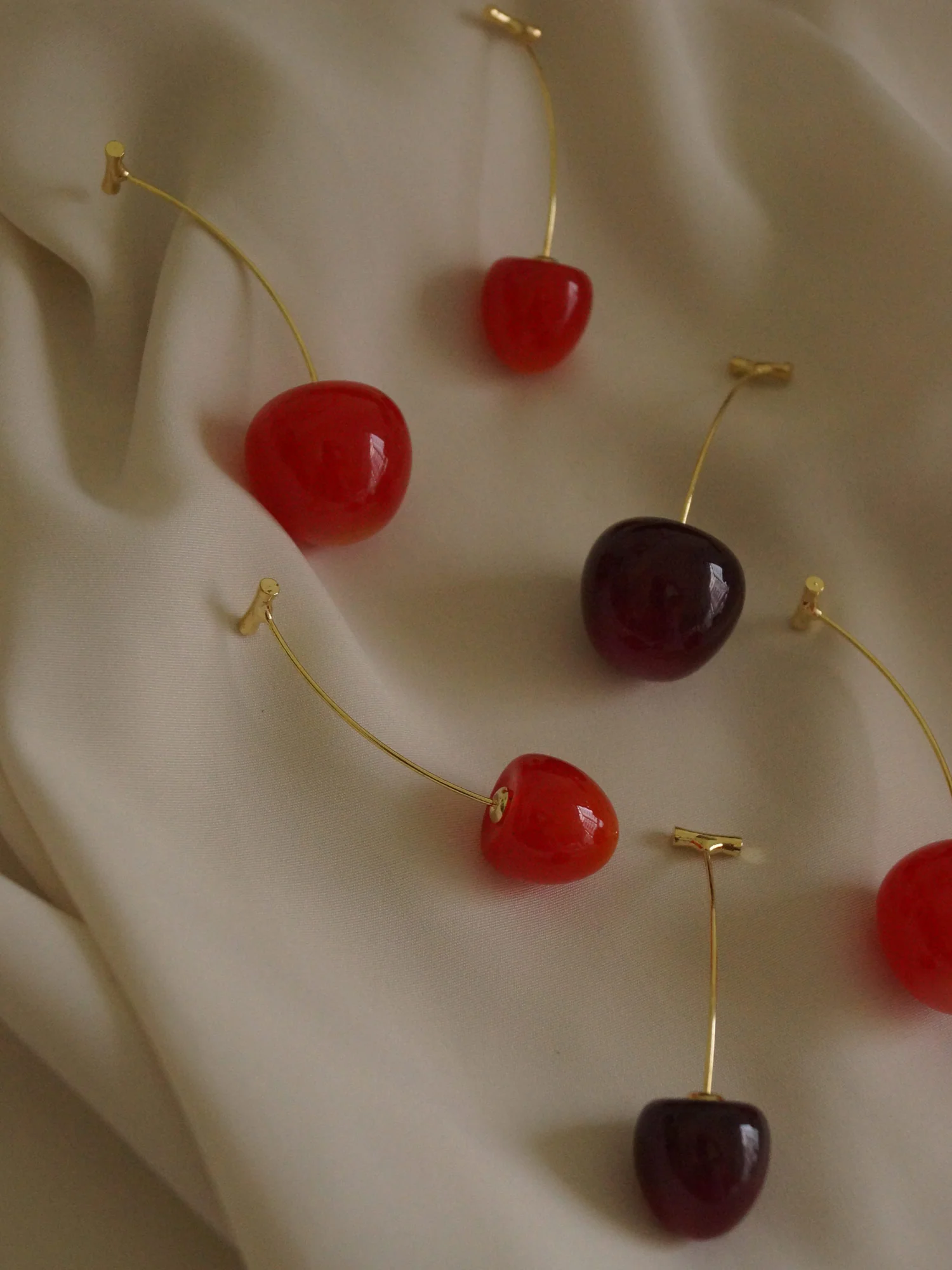 Petit Cher (Cherry) Earrings *Gold-plated stems - Image 7