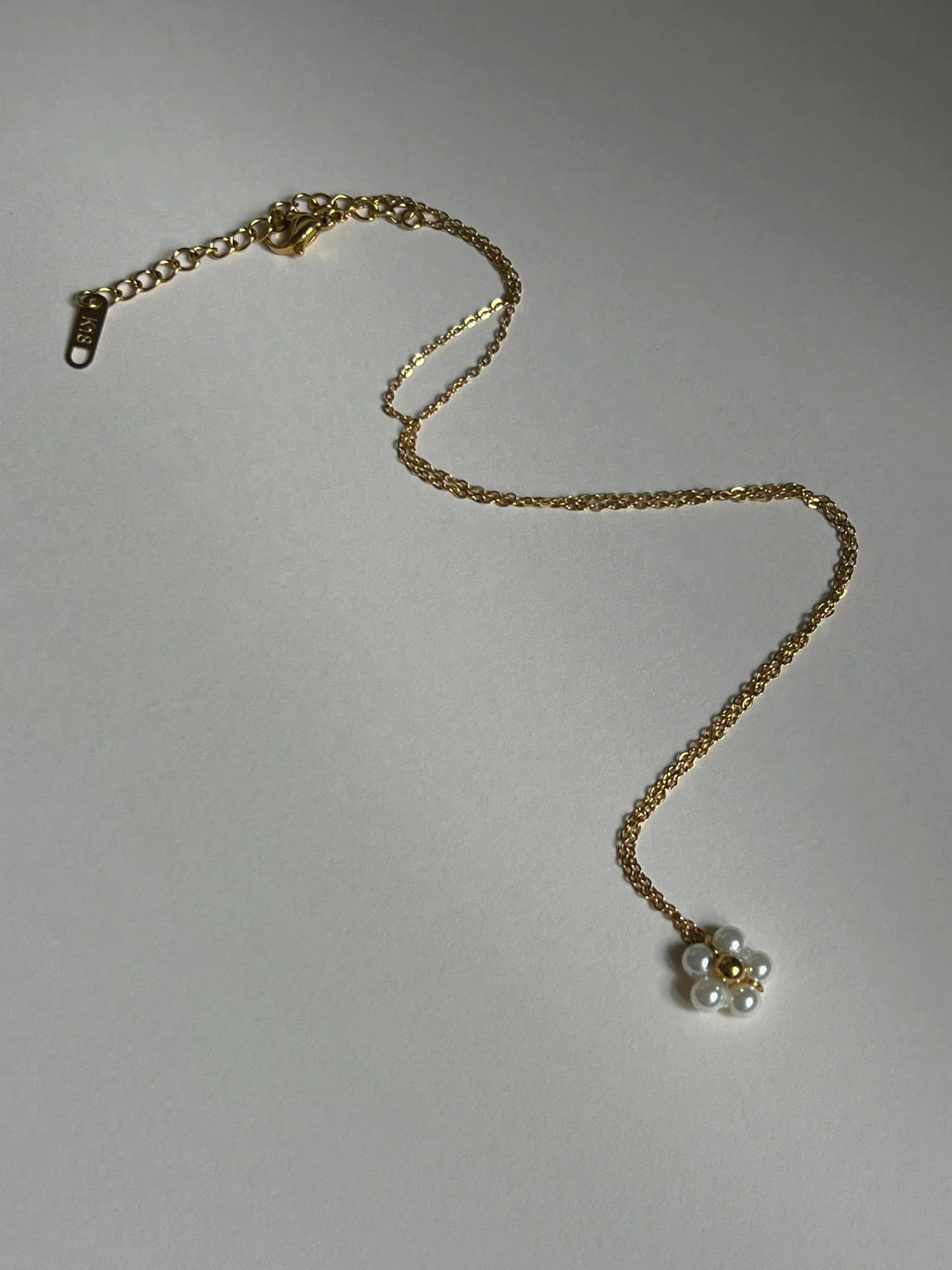 Petite Beaded Little Flower Necklace - Image 4