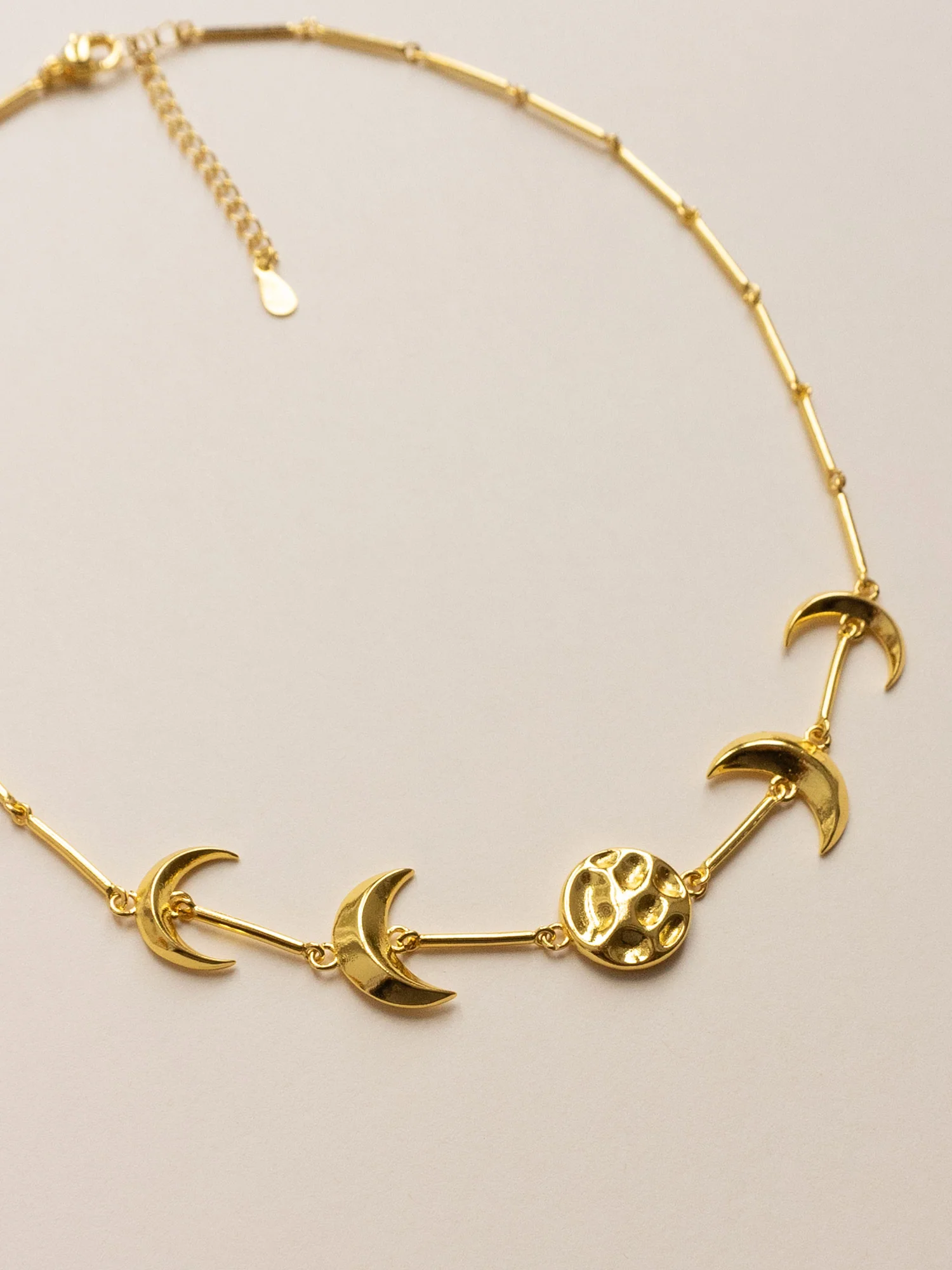 Phases Of The Moon Necklace - Gold - Image 3