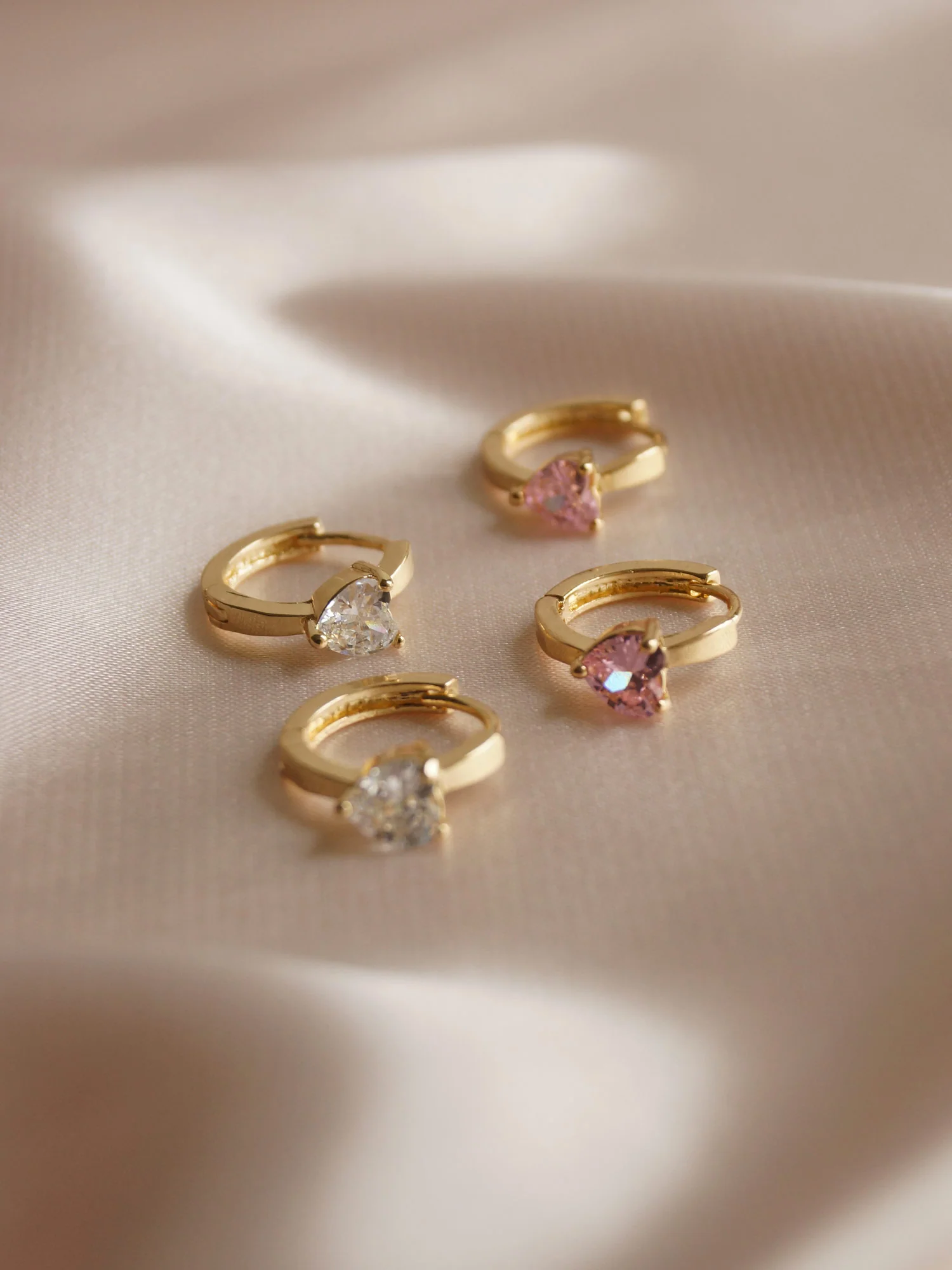 POPPY Huggies - Pink *Gold-plated - Image 3
