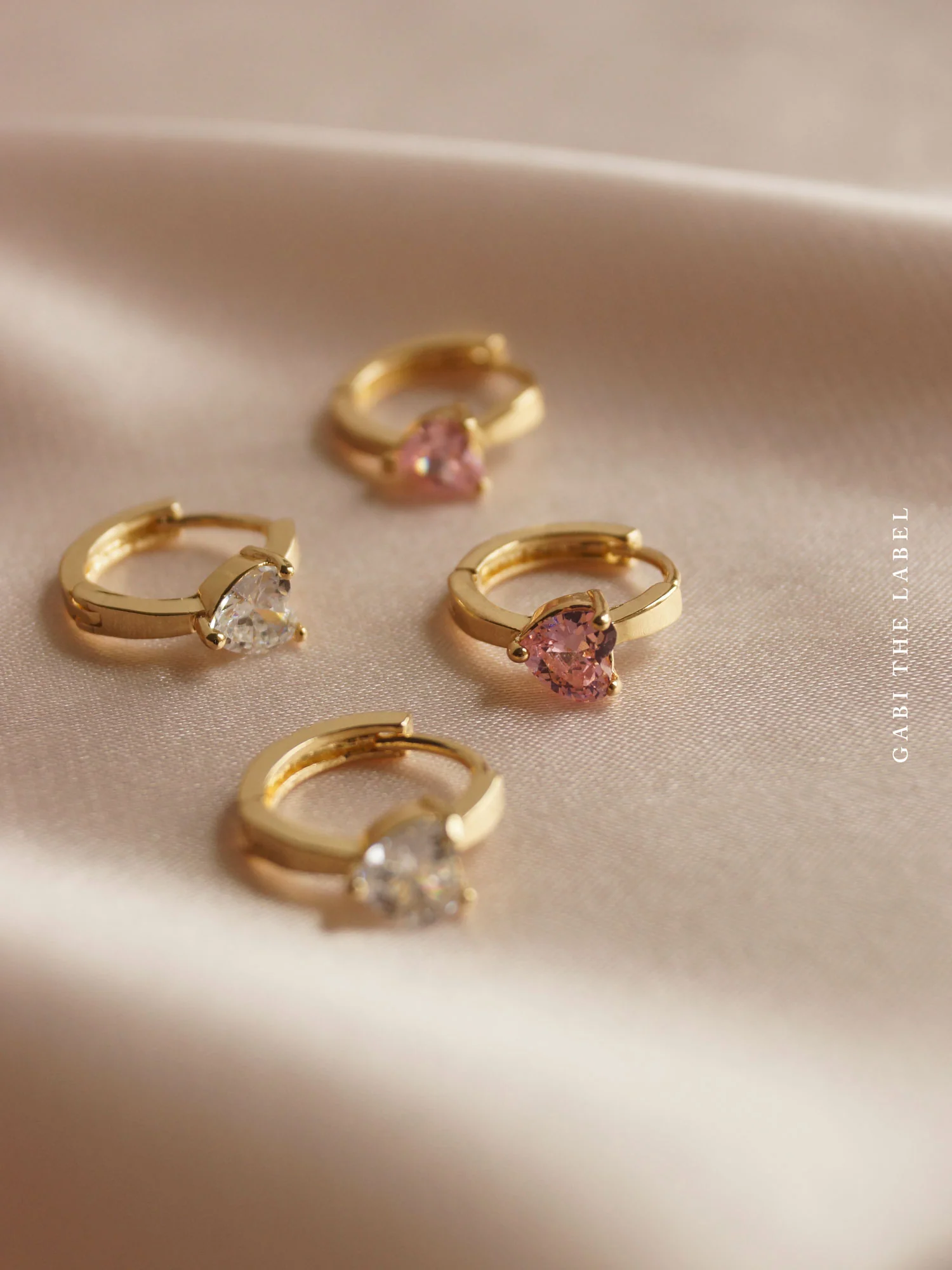 POPPY Huggies - Pink *Gold-plated - Image 4