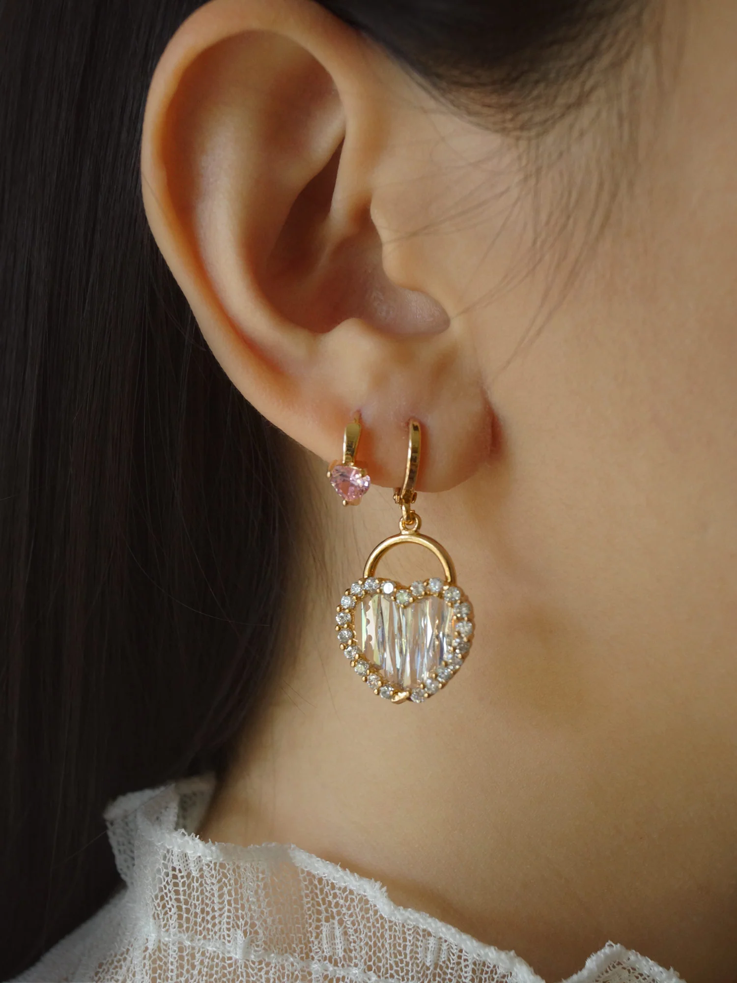POPPY Huggies - Pink *Gold-plated - Image 6