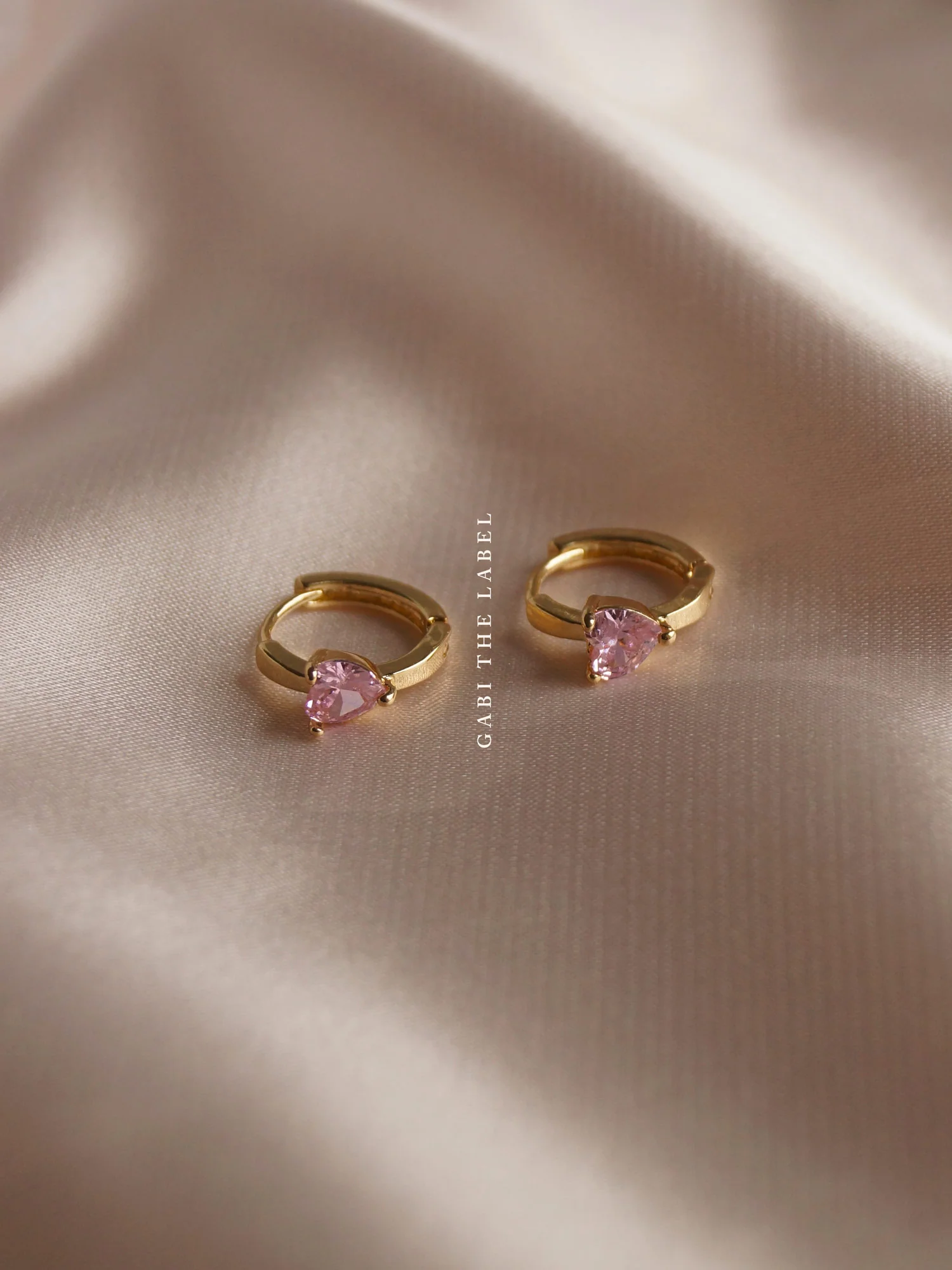 POPPY Huggies - Pink *Gold-plated - Image 7