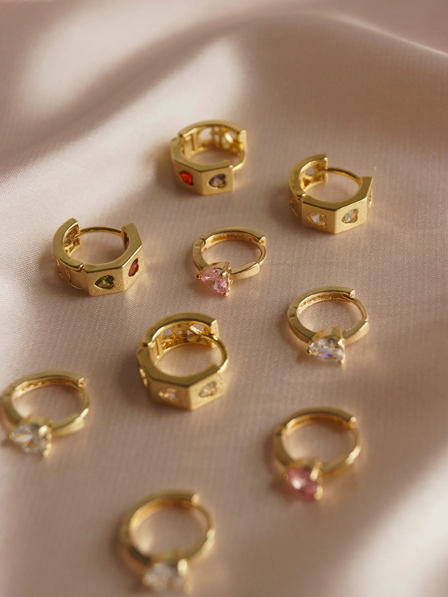 POPPY Huggies - Pink *Gold-plated - Image 8