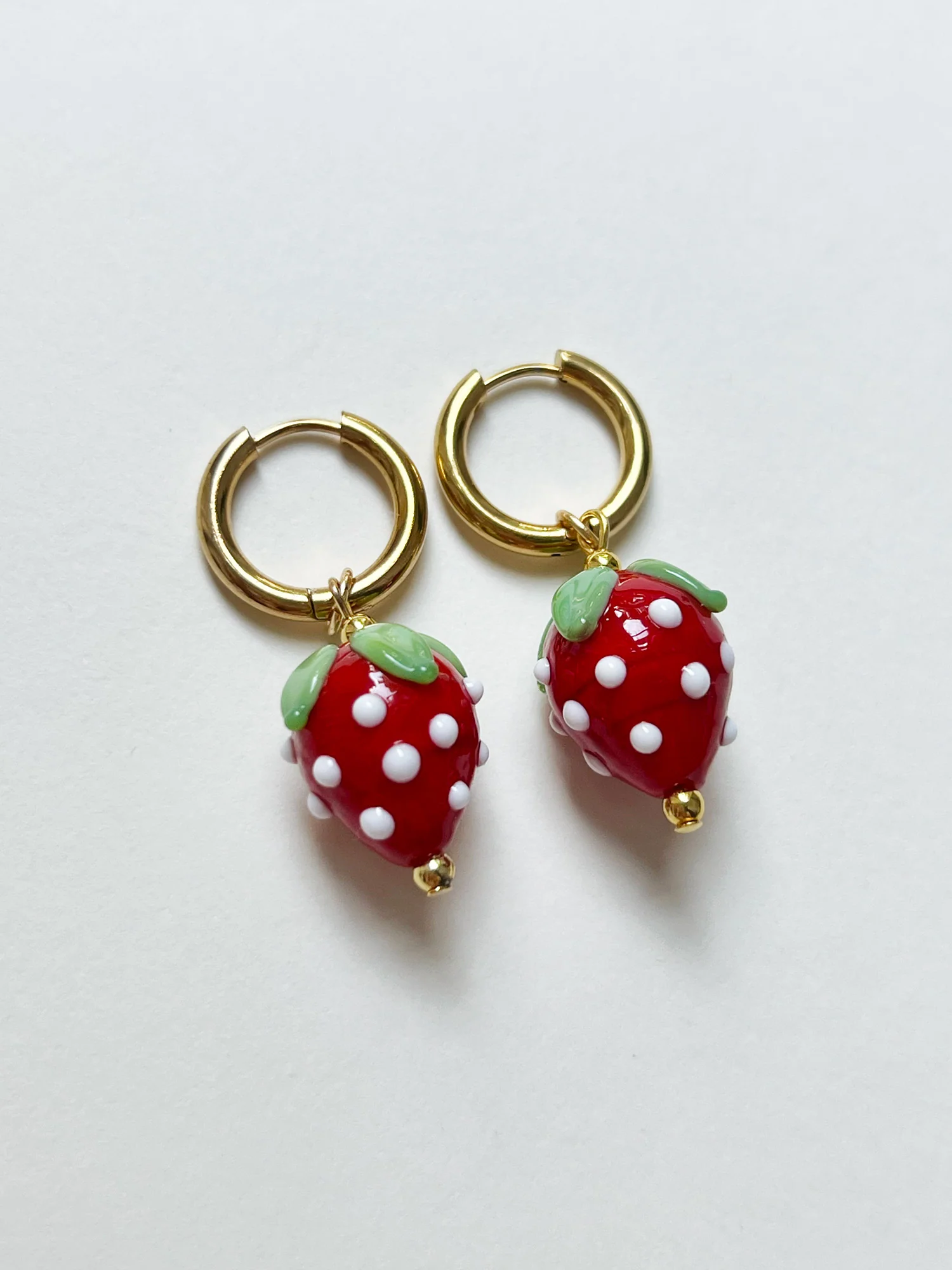 Strawberry Hoops - Red - Image 4