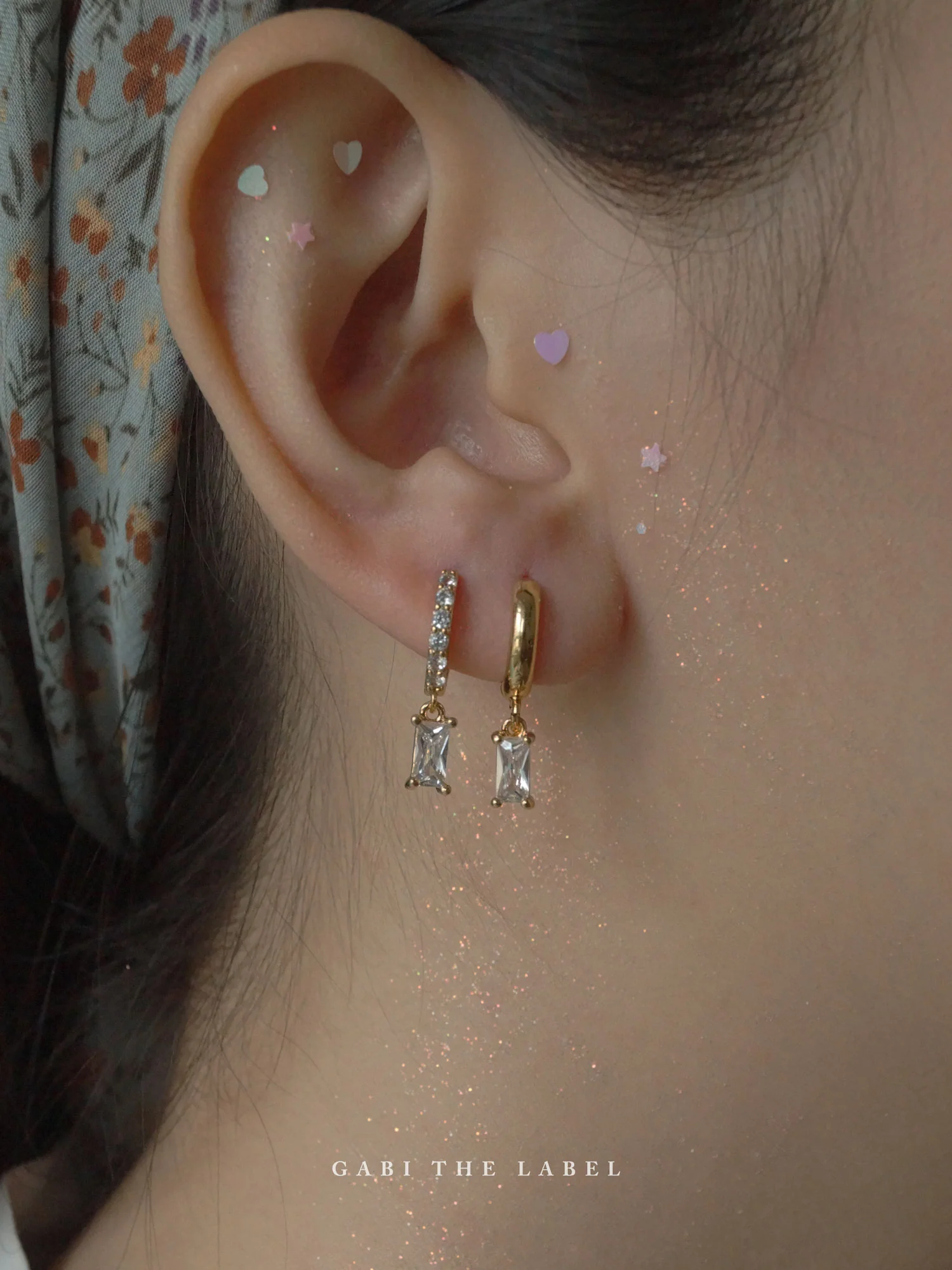 REVERIE Huggies - Clear *18K Gold-plated - Image 3