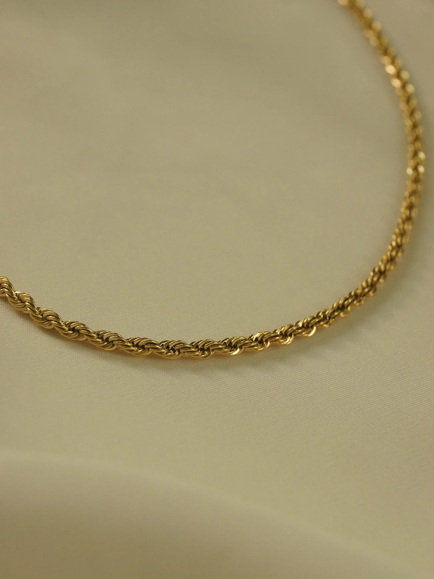 Rope Necklace - Thin *18K Gold-plated Stainless Steel - Image 3