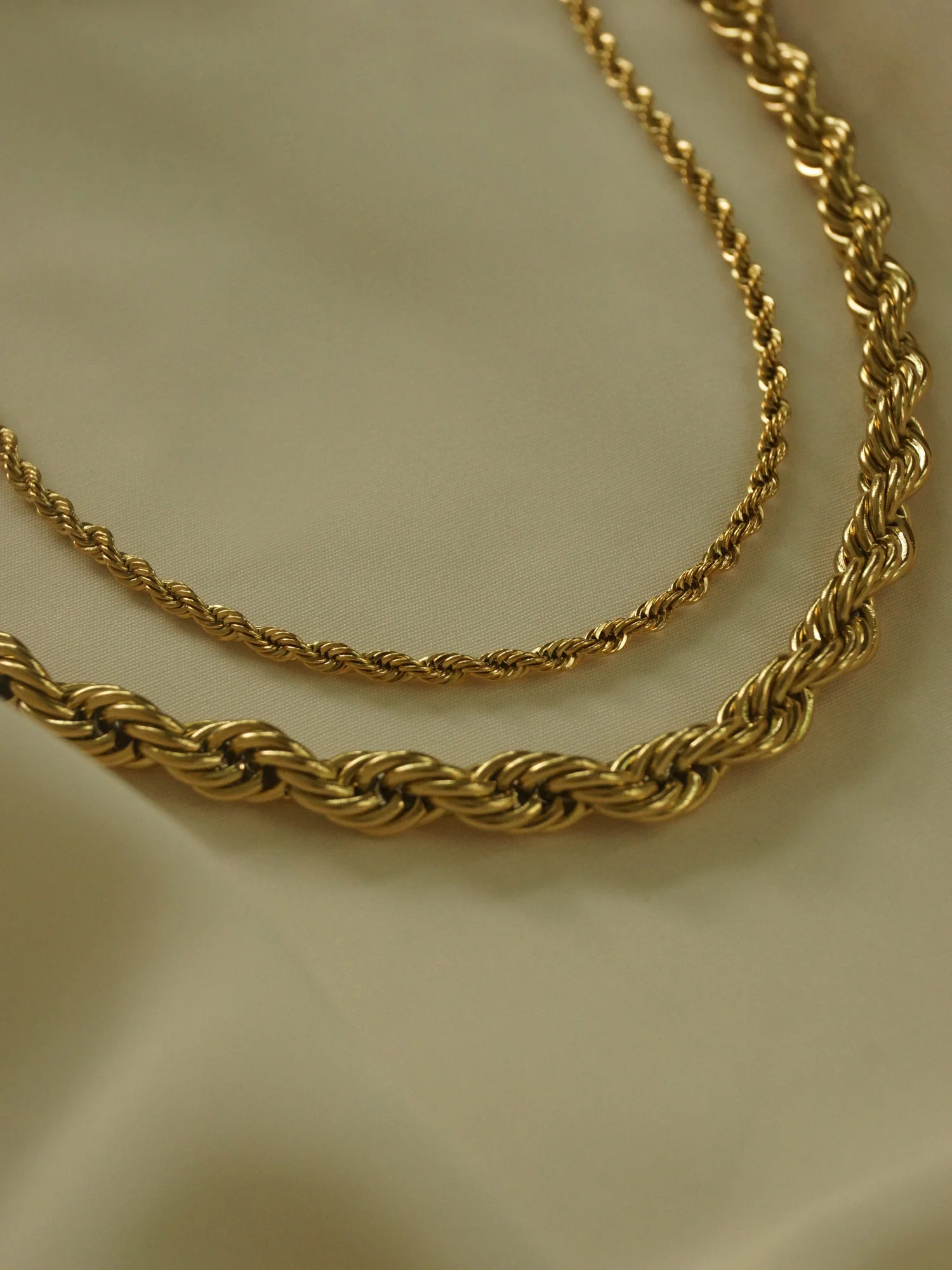Rope Necklace - Thin *18K Gold-plated Stainless Steel - Image 4
