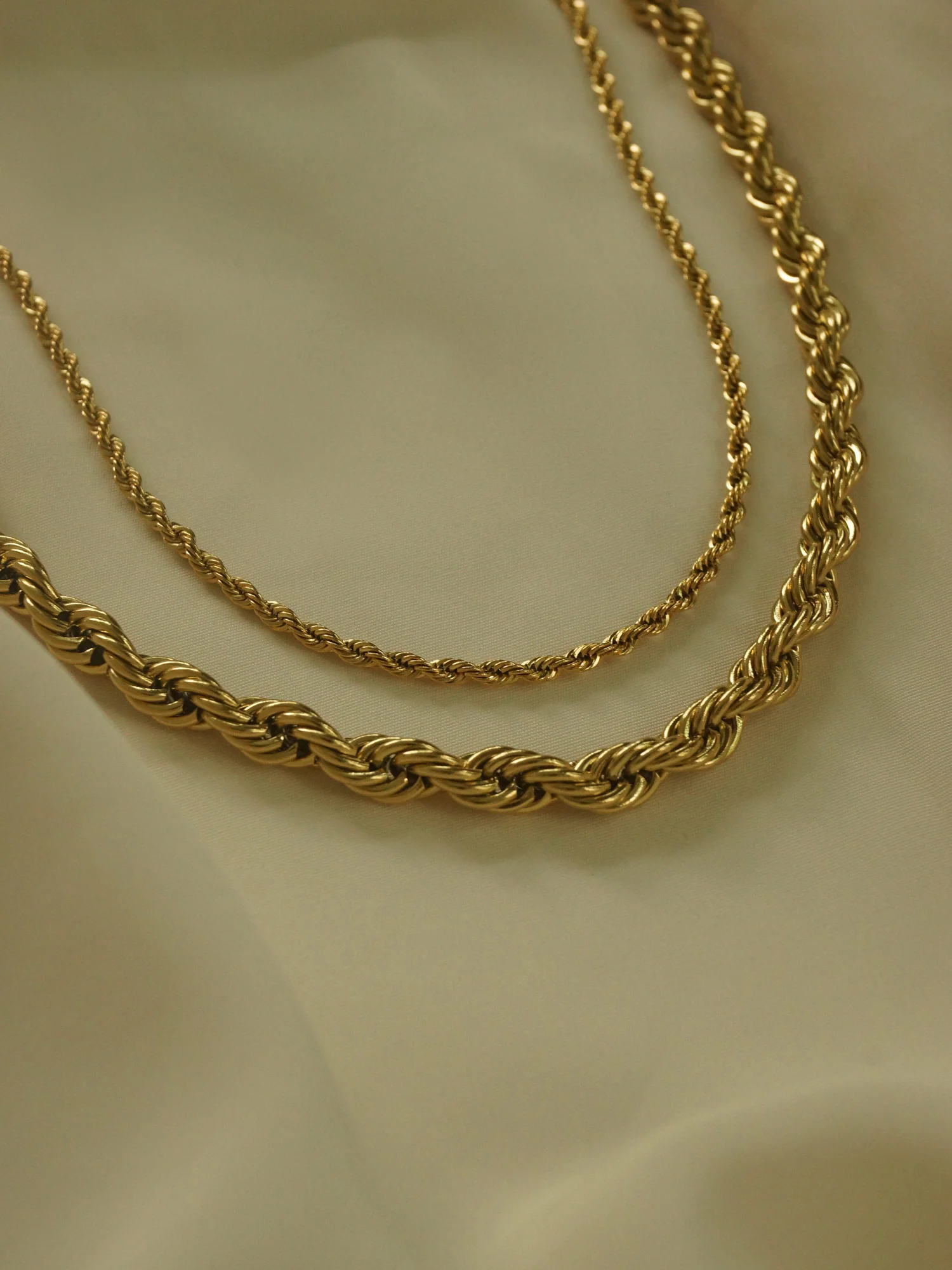 Rope Necklace - Thin *18K Gold-plated Stainless Steel - Image 6