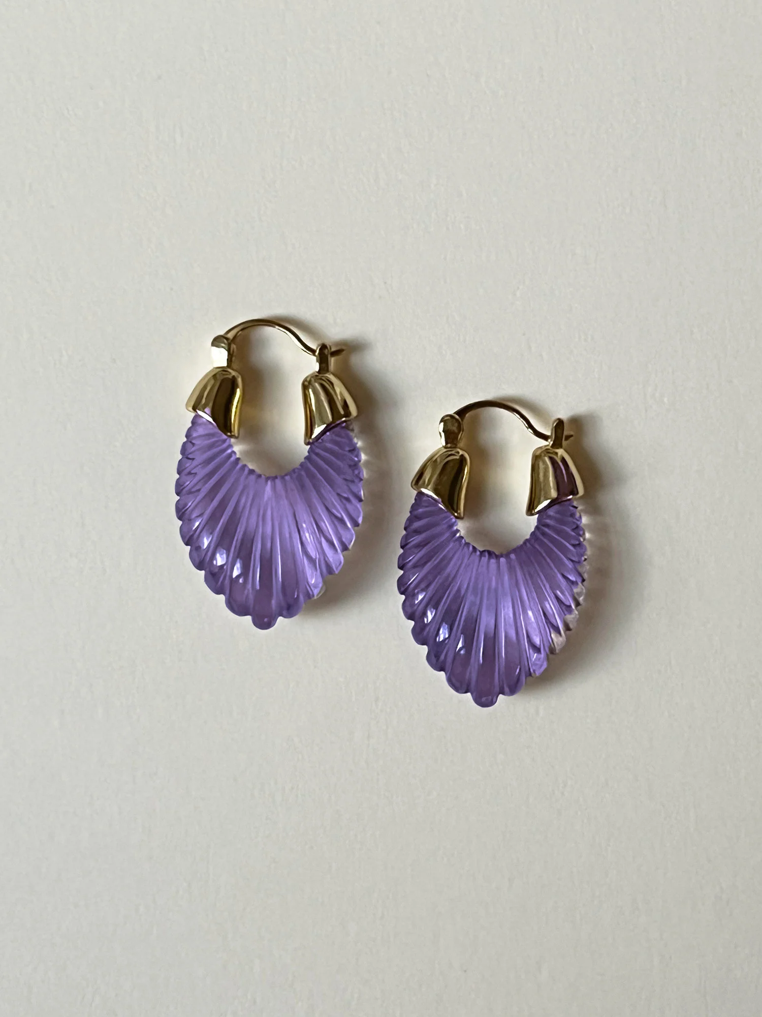 Sculptural Hoops - Blue Violet - Image 3