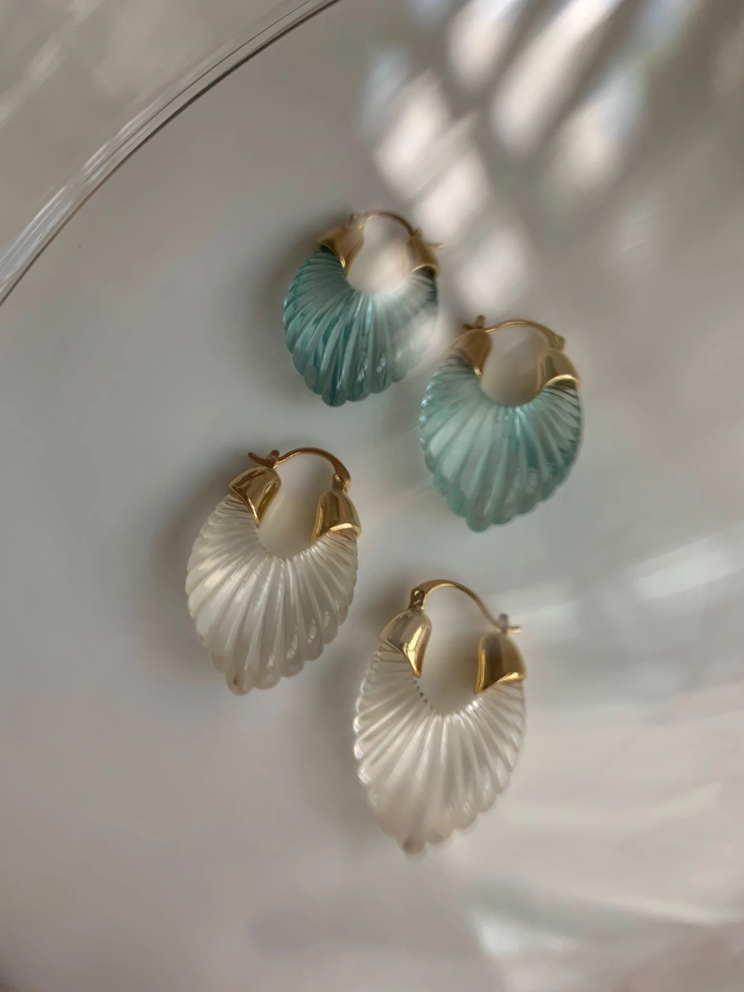 Sculptural Hoops - Clear - Image 5