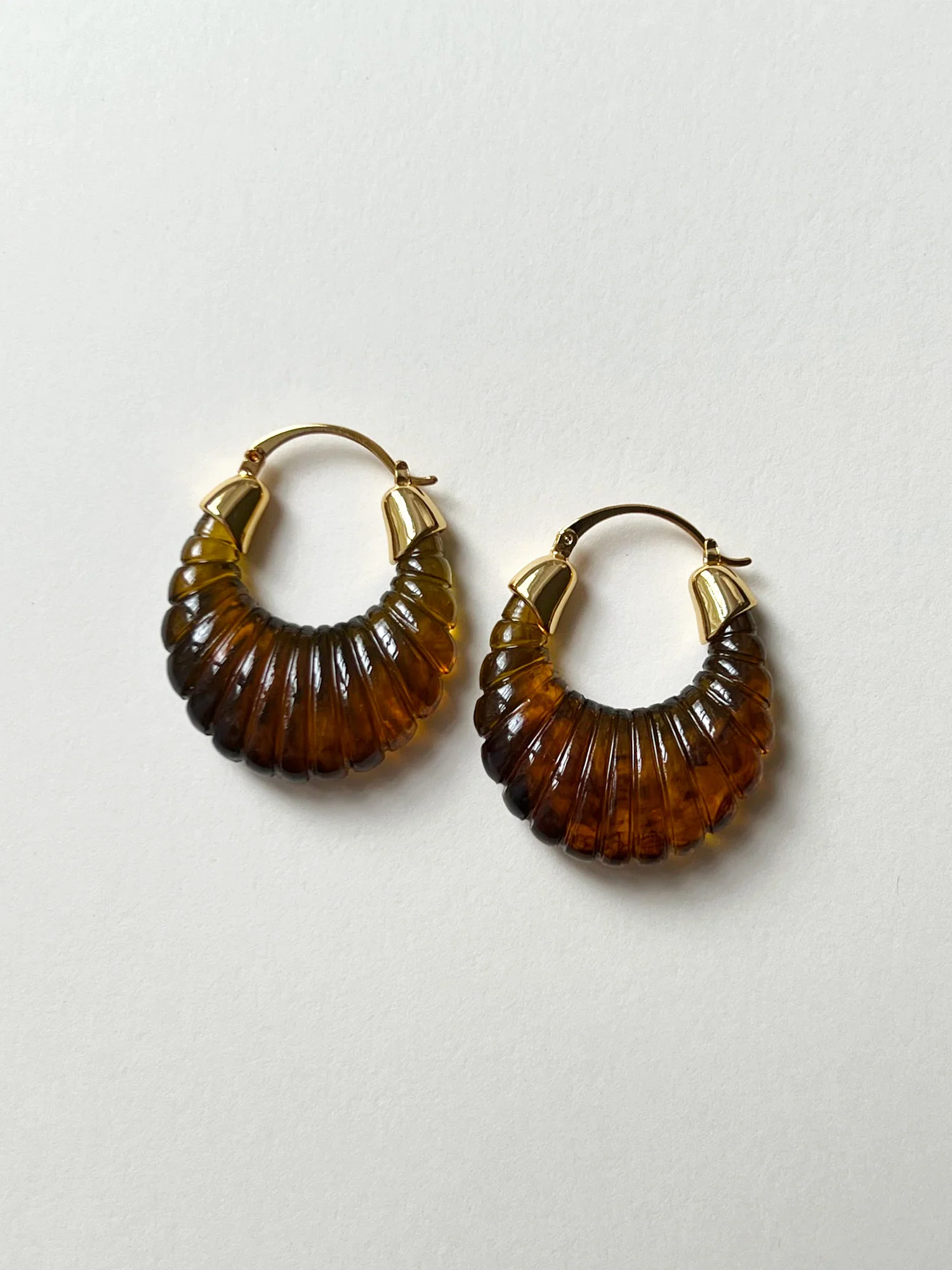 Sculptural Hoops Maxi - Dark Brown - Image 3