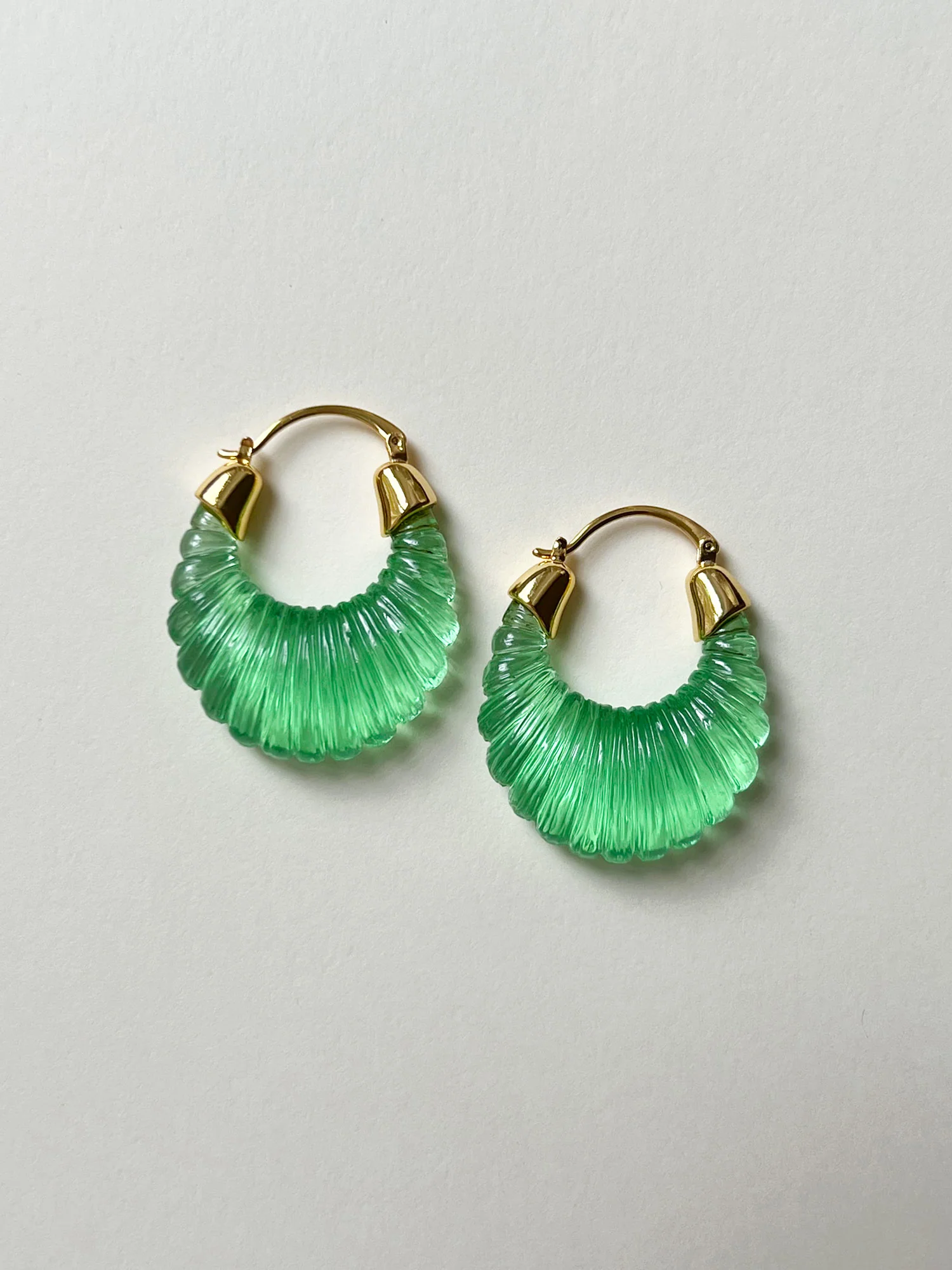 Sculptural Hoops Maxi - Green - Image 3