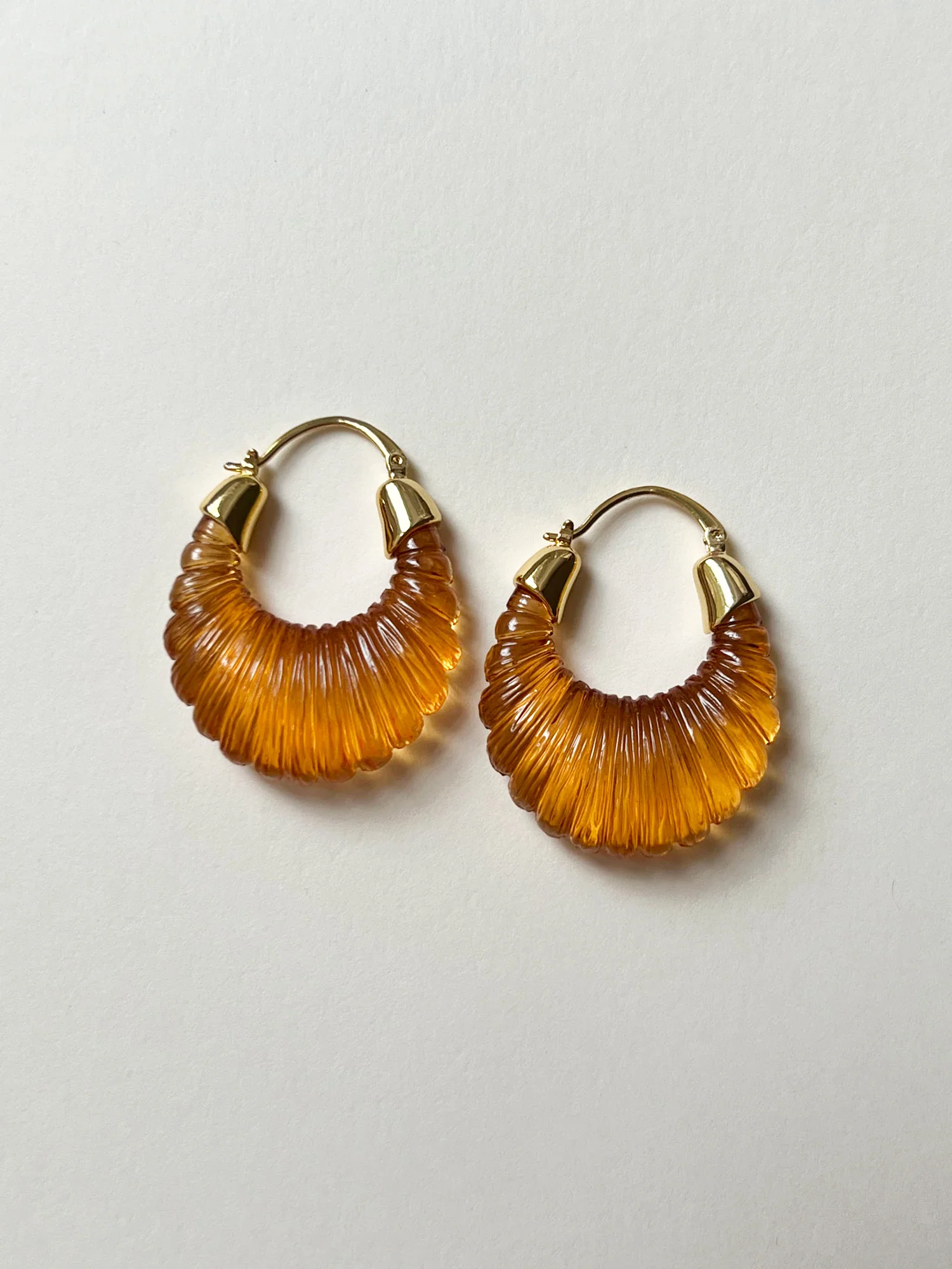 Sculptural Hoops Maxi - Mandarin - Image 3