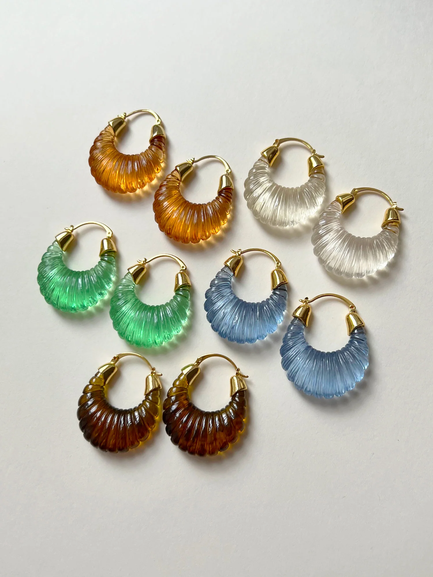 Sculptural Hoops Maxi - Mandarin - Image 4