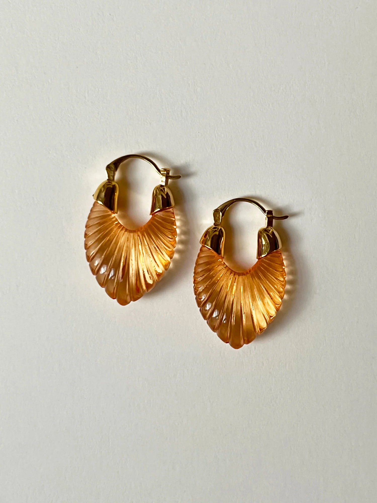 Sculptural Hoops - Orange - Image 3