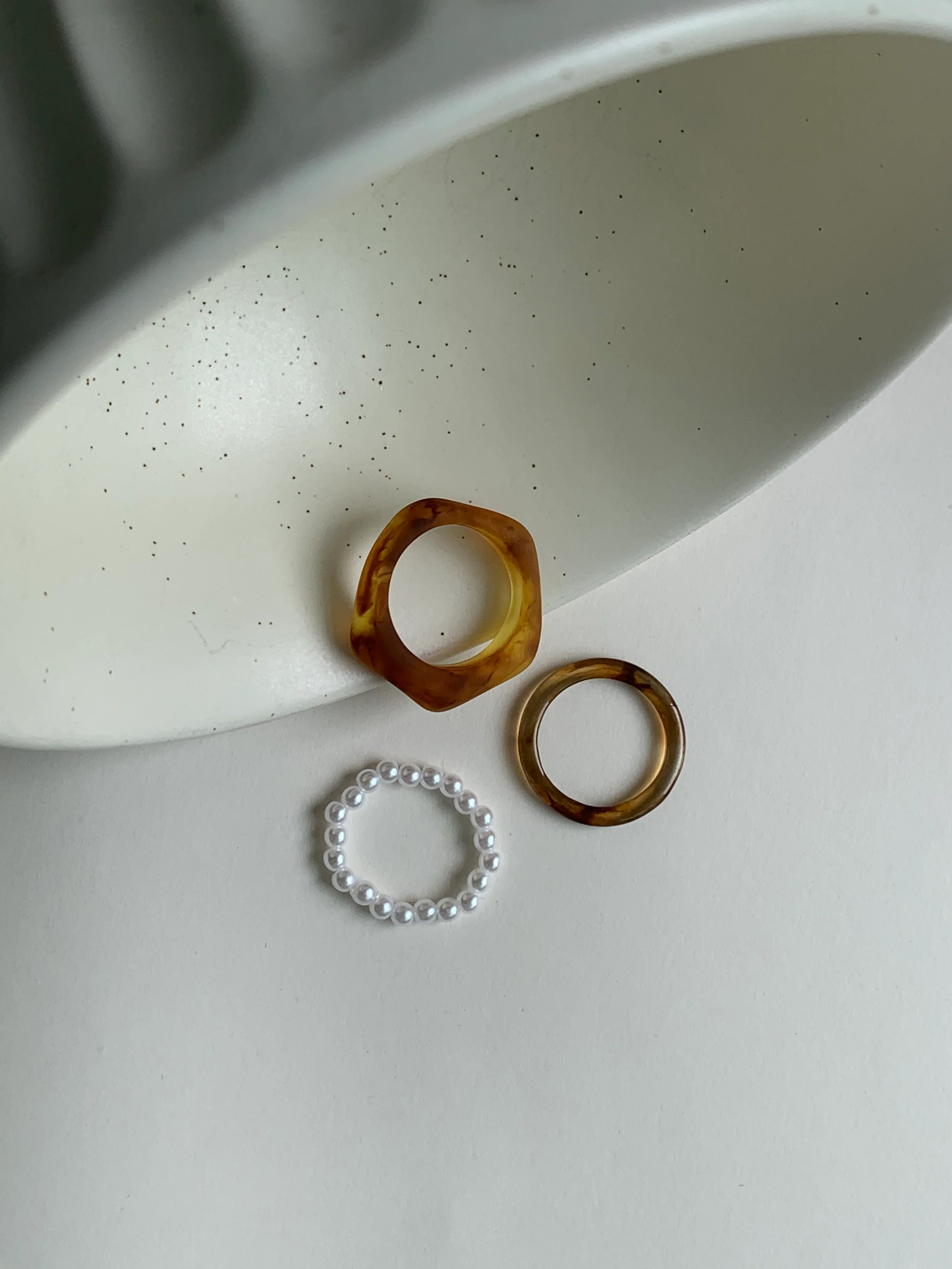 Set of 3 Rings - Brown - Image 5