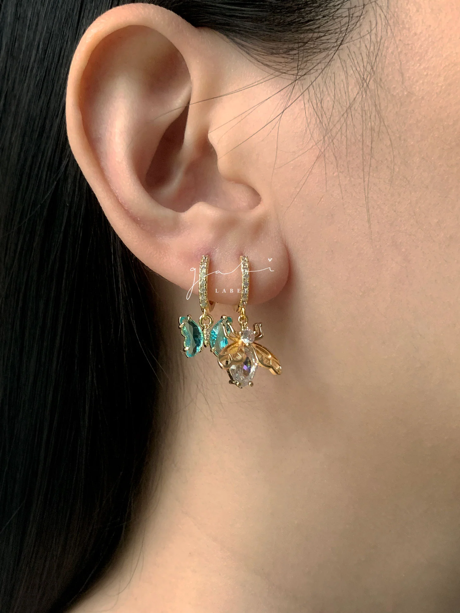 Sparkle Bug Huggies *18K Gold-plated - Image 2