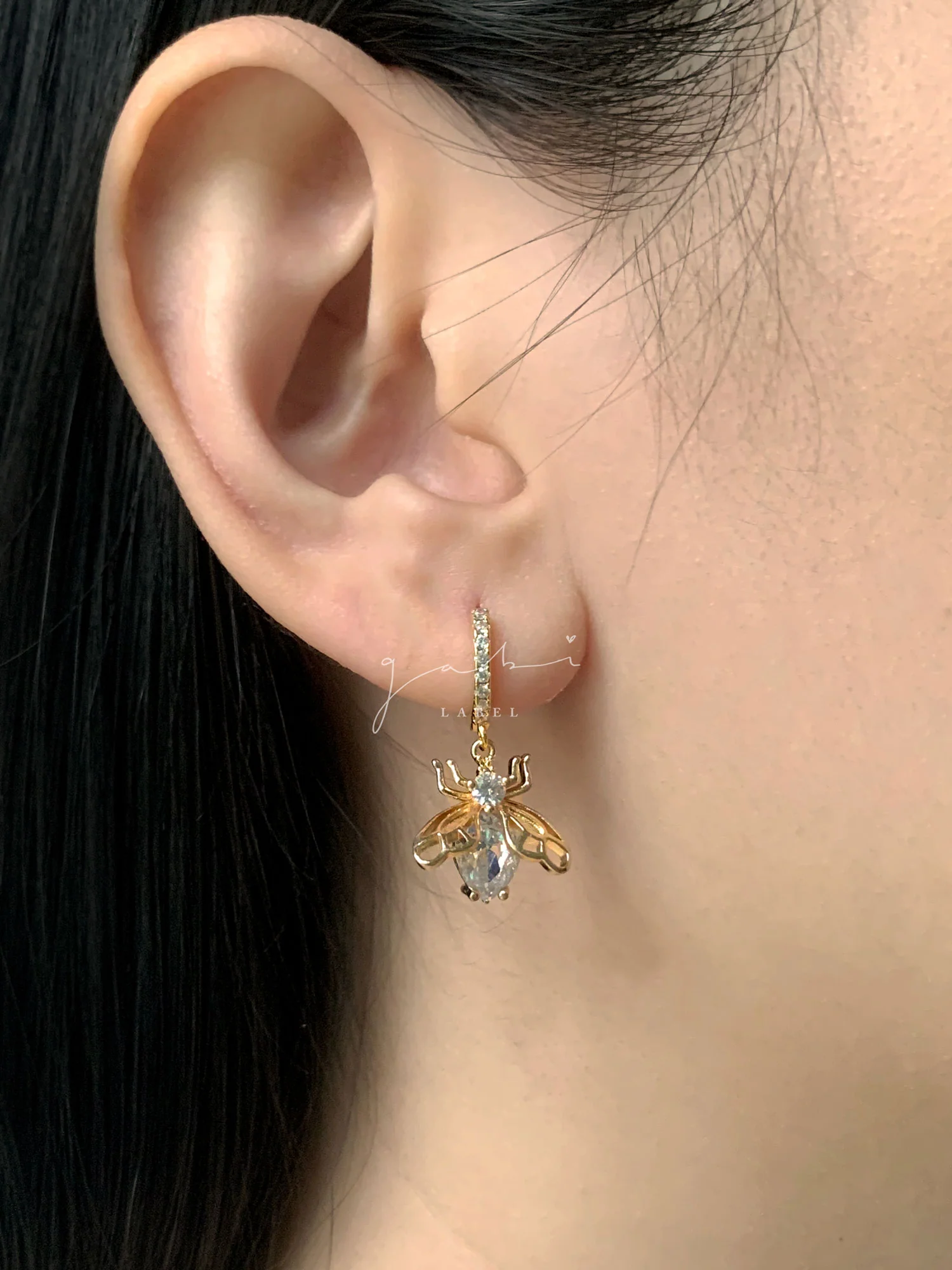 Sparkle Bug Huggies *18K Gold-plated - Image 4