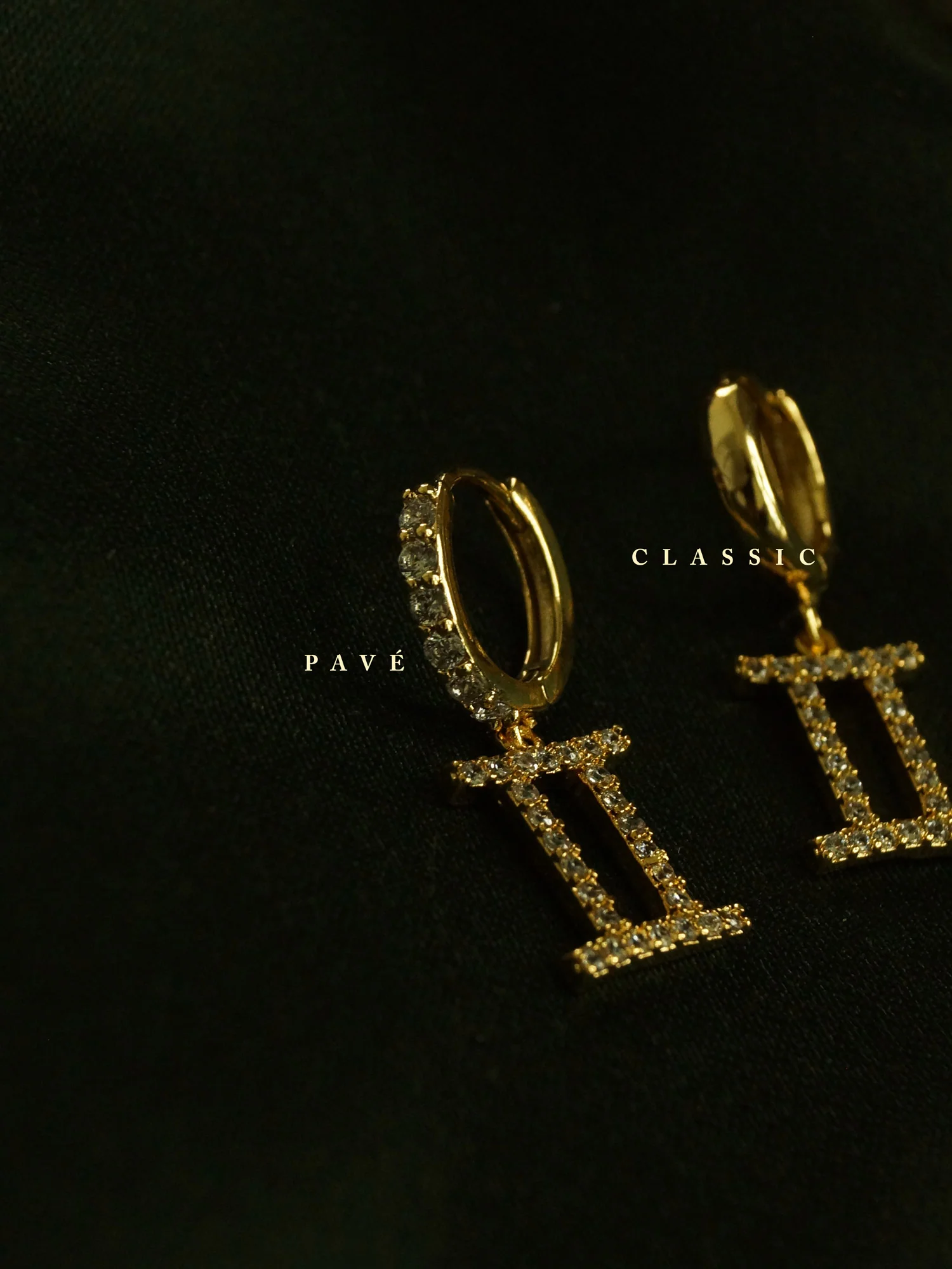Pavé Sparkle Horoscope Huggies *18k Gold-plated - Image 2