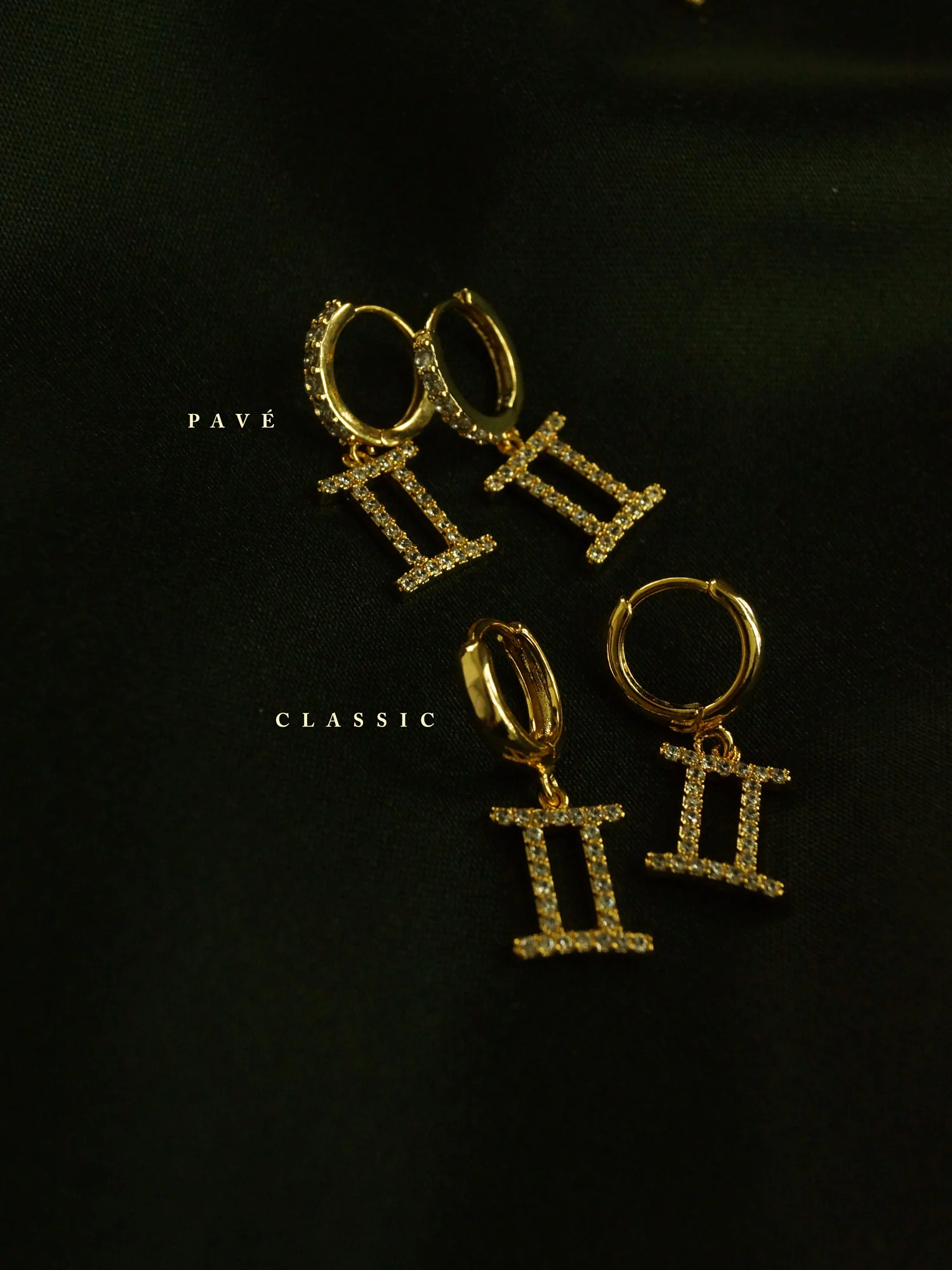 Pavé Sparkle Horoscope Huggies *18k Gold-plated - Image 4