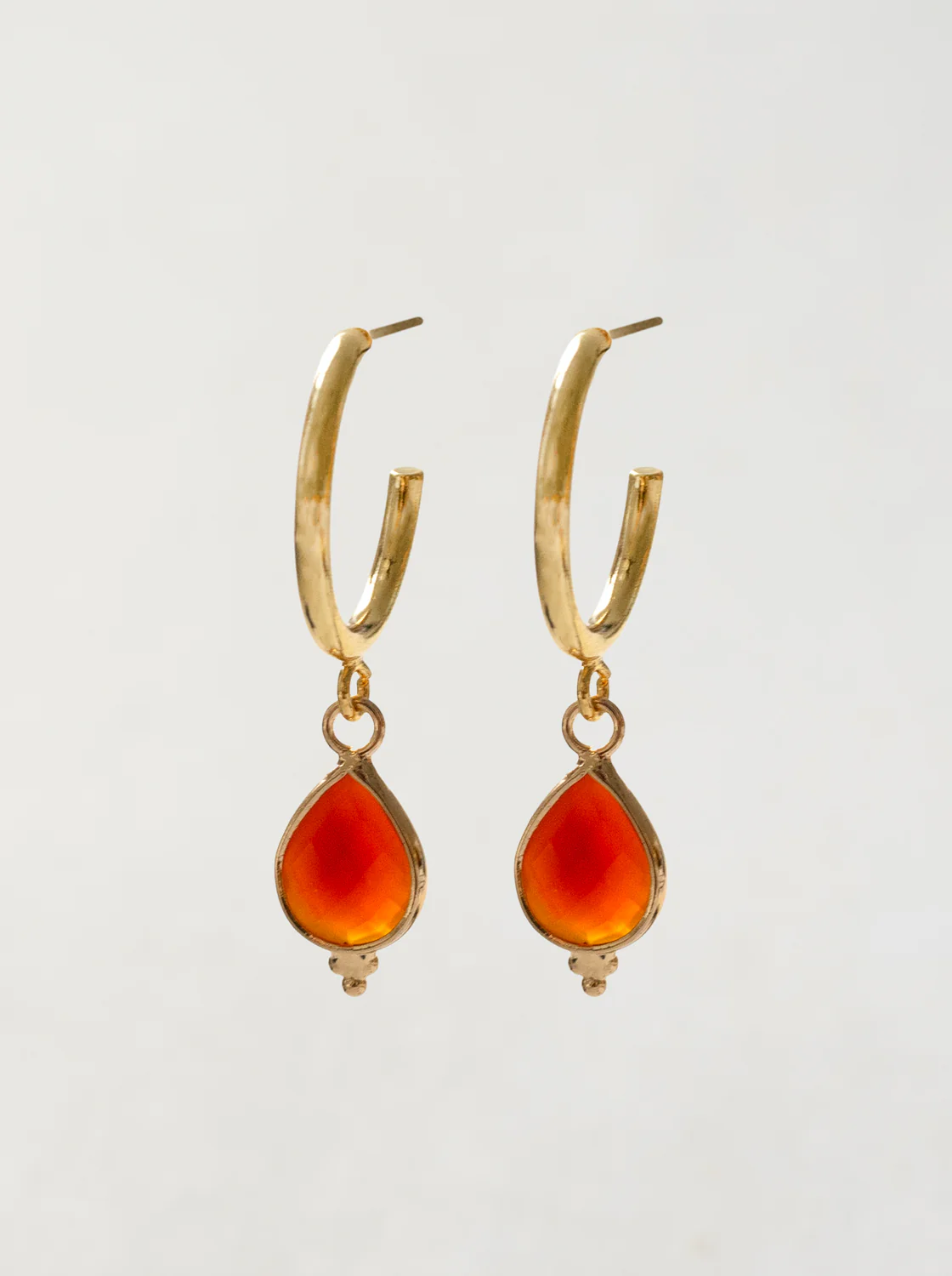Spiritborn Hoops - Orange-Red Agate - Image 3