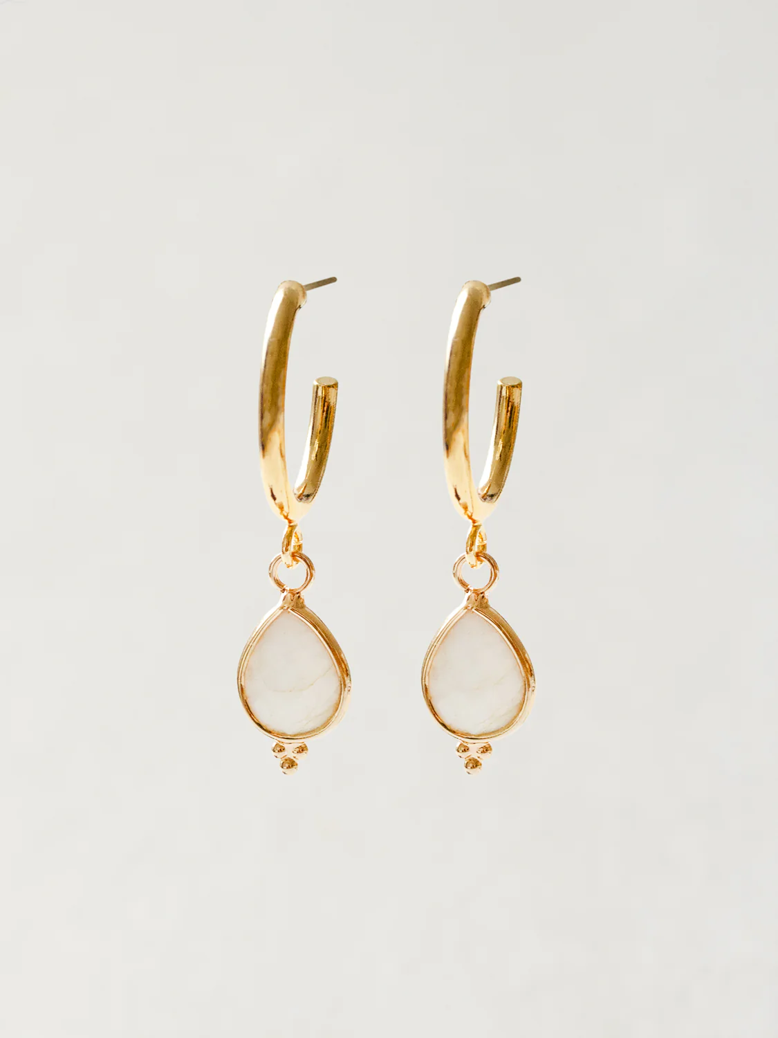Spiritborn Hoops - White Jade