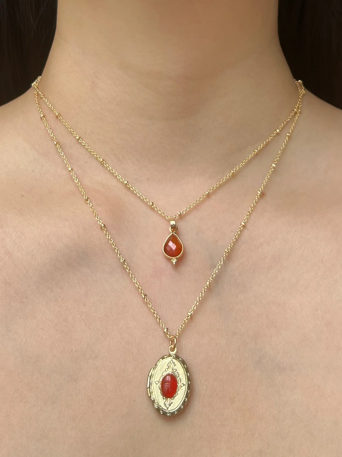 Spiritborn Necklace - Orange-Red Agate - Image 2