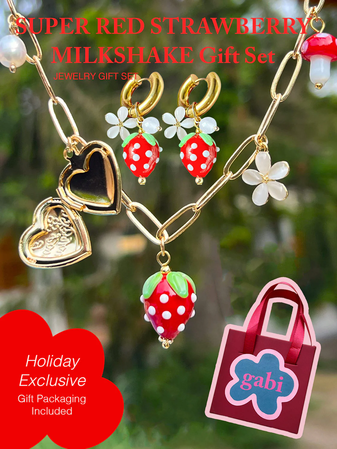 Super STRAWBERRY MILKSHAKE Gift Set - Red