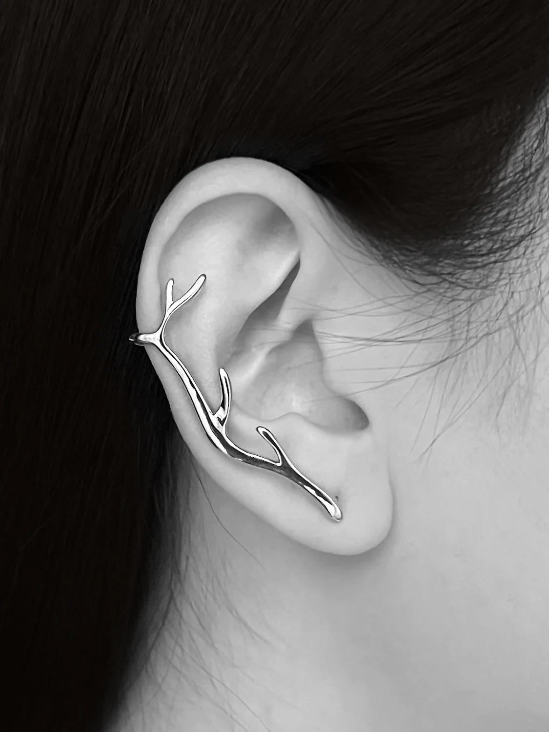 The Elk’s Antlers Earrings - Silver - Image 3
