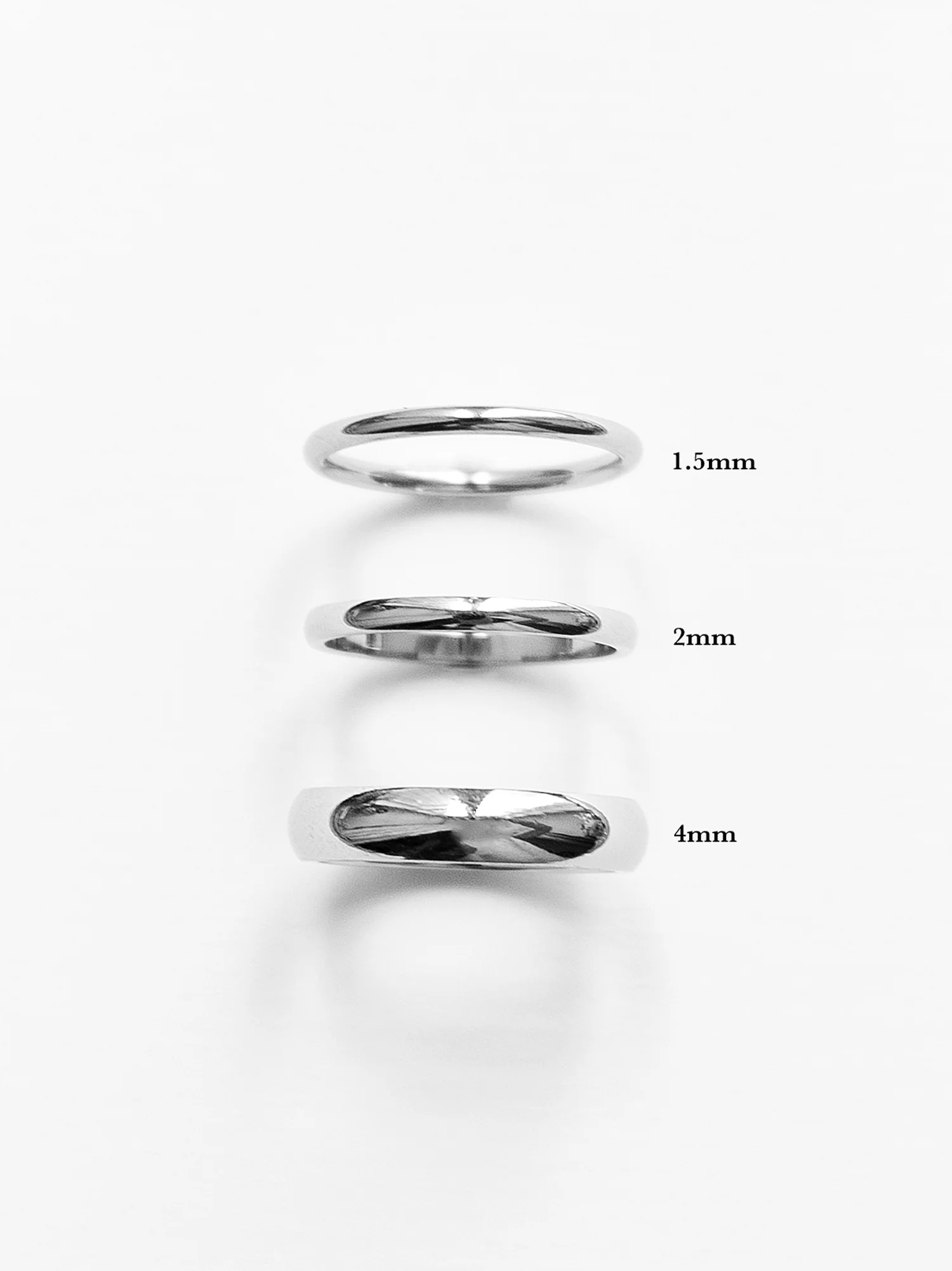 Essential Silver Ring, Stainless Steel 4mm - Image 4