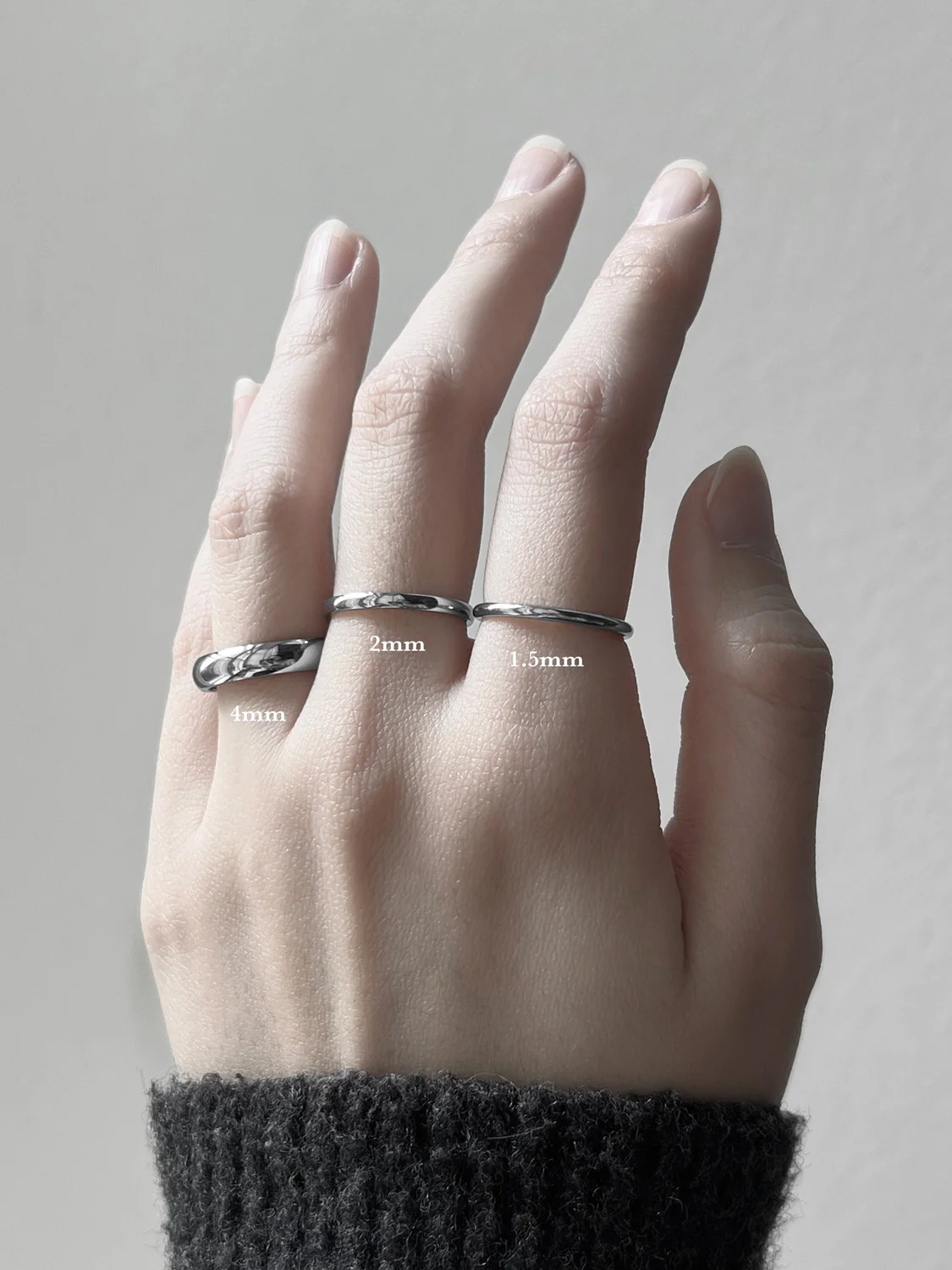 Essential Silver Ring, Stainless Steel 4mm - Image 5