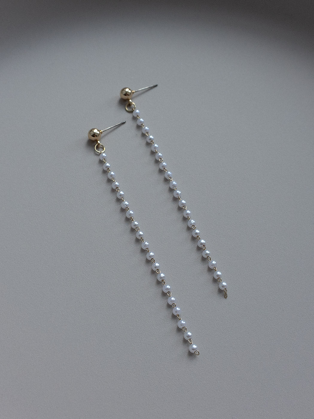Trail of Tiny Pearls Earrings - Image 3