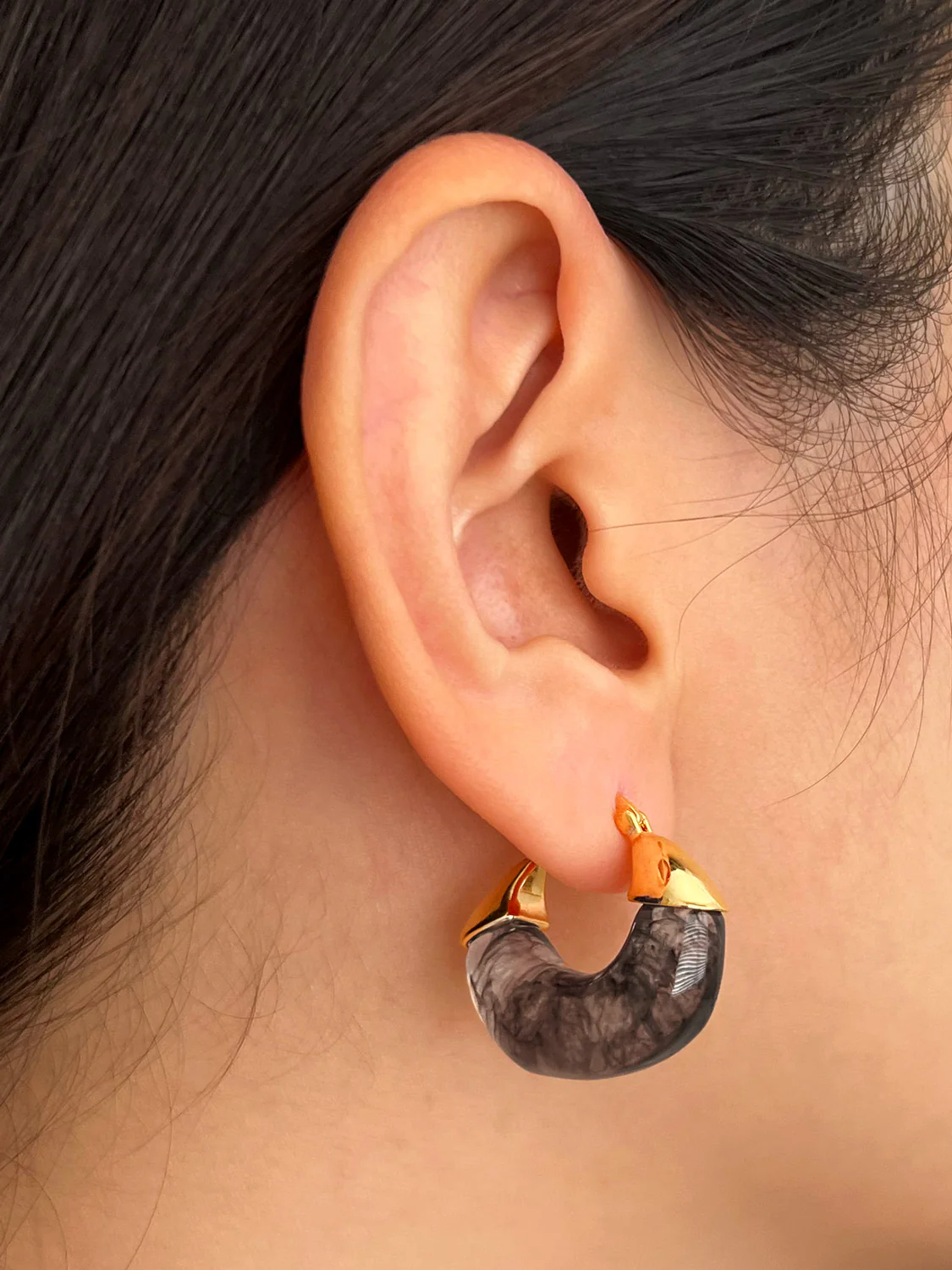 Treasure Boat Hoops - Black - Image 3