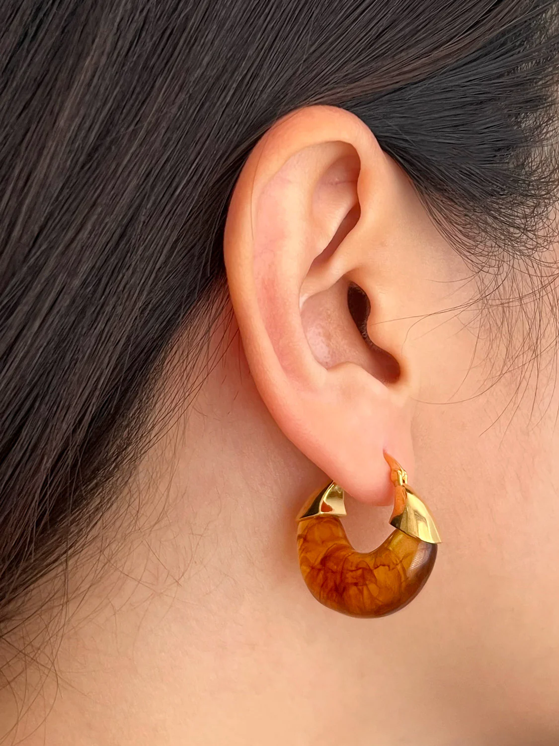 Treasure Boat Hoops - Brown - Image 3