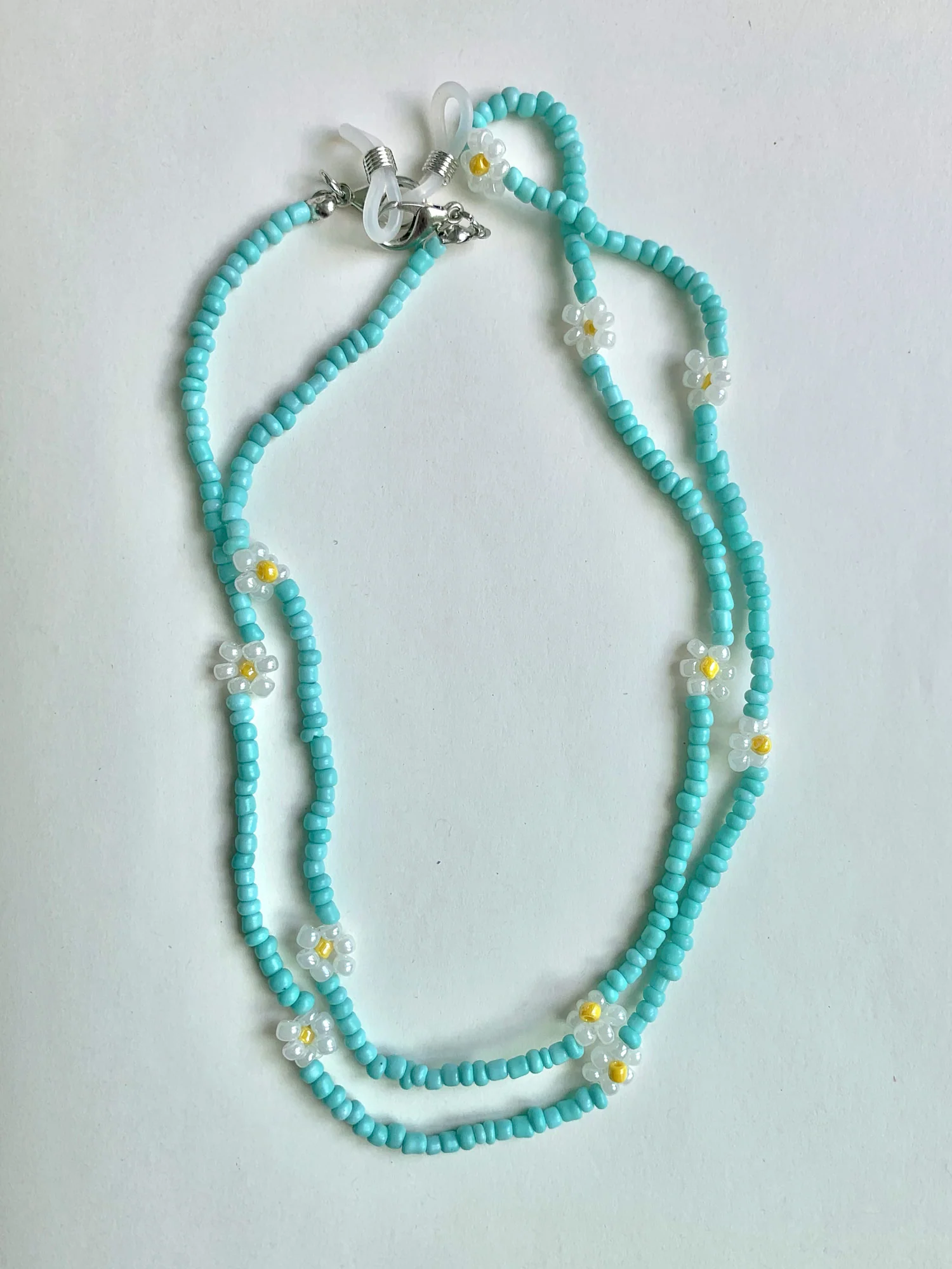 Beaded Mask Chain - Turquoise - Image 4