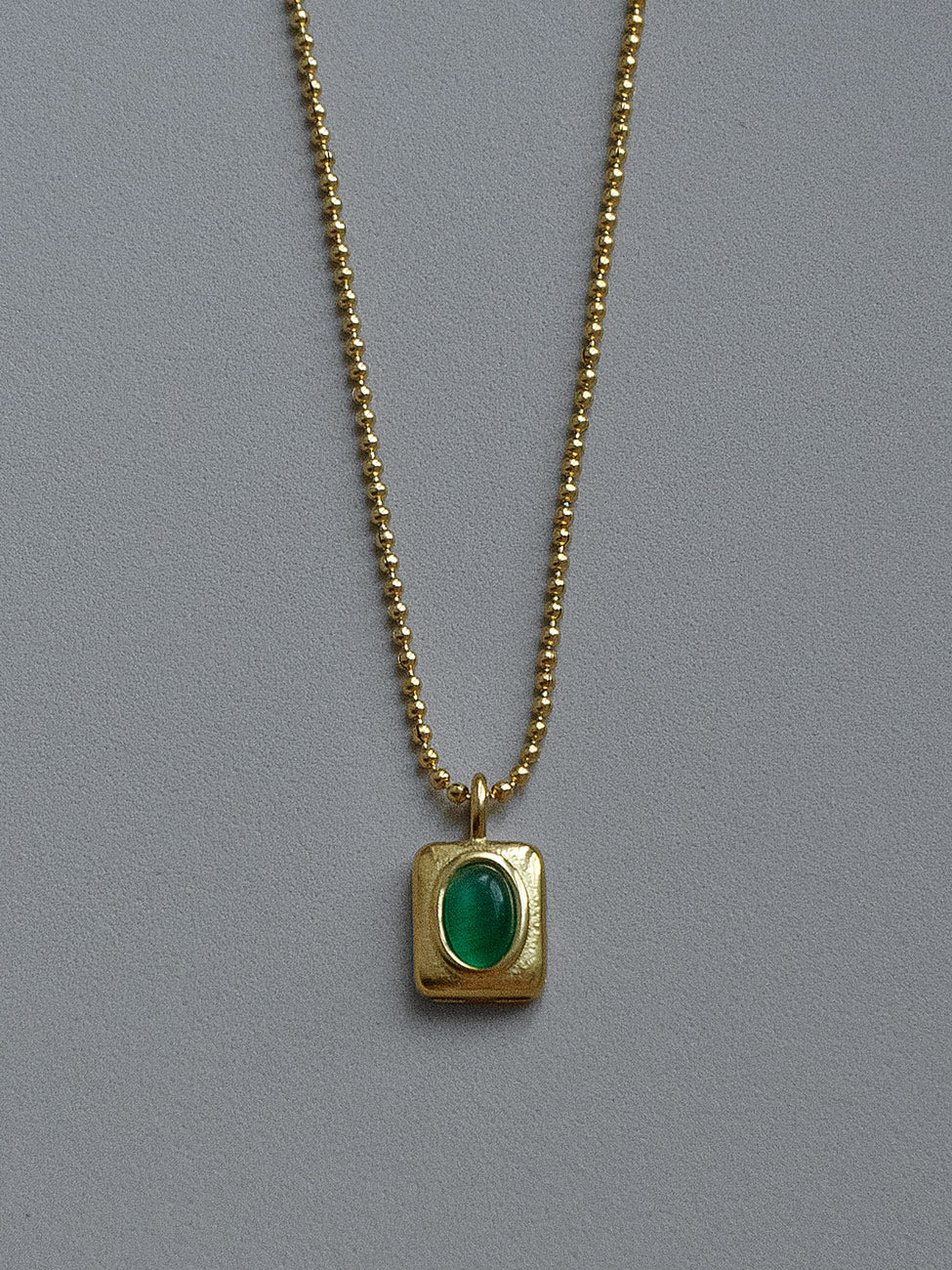 Vintage Pendant Necklace - Sea Green